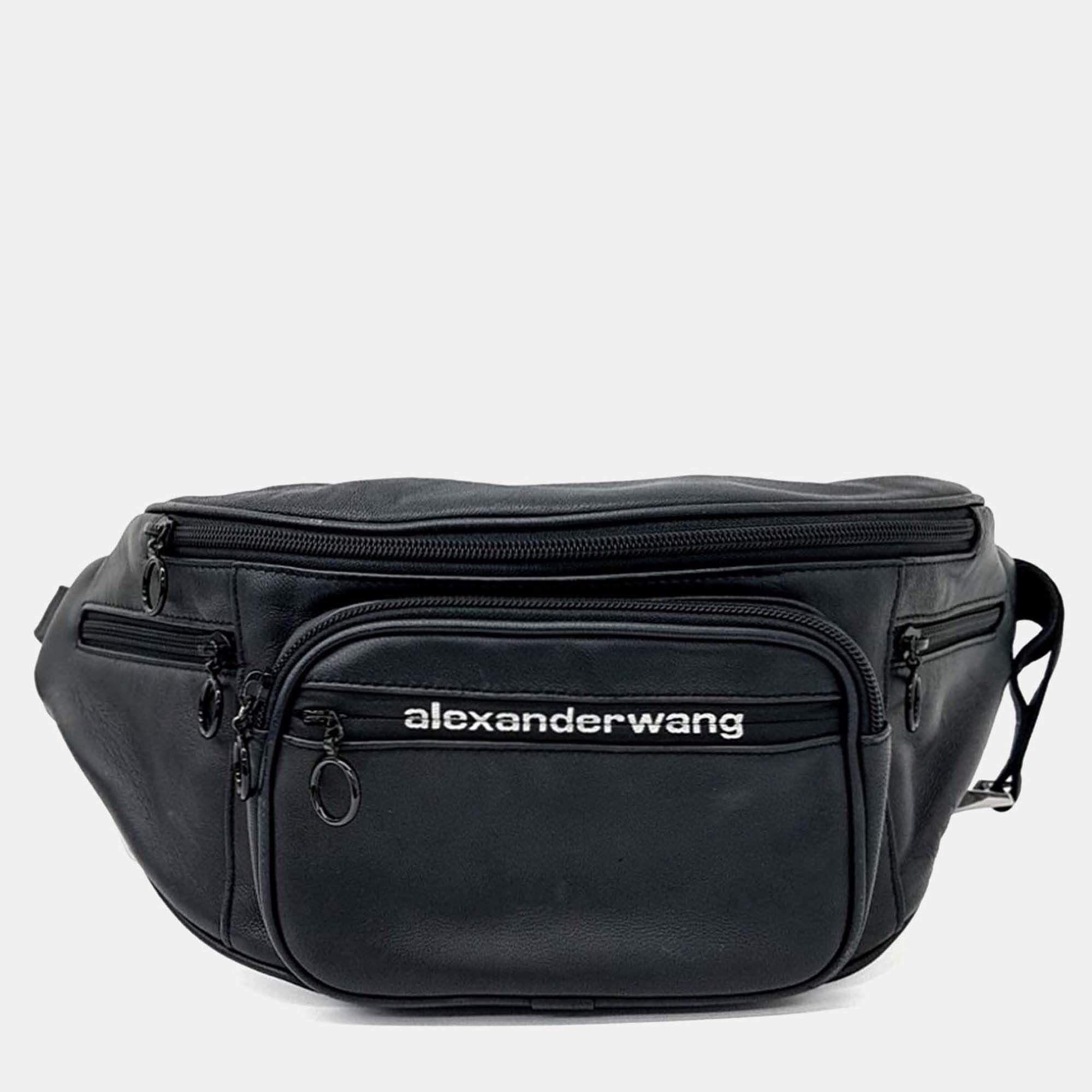 Pre Owned Alexander Wang Black Leather hip sack