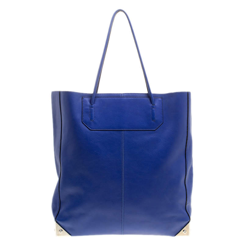 Pre Owned Alexander Wang Blue Leather Prisma Tote