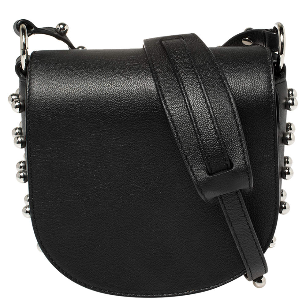 Pre Owned Alexander Wang Black Mini Lia Studded Crossbody Bag