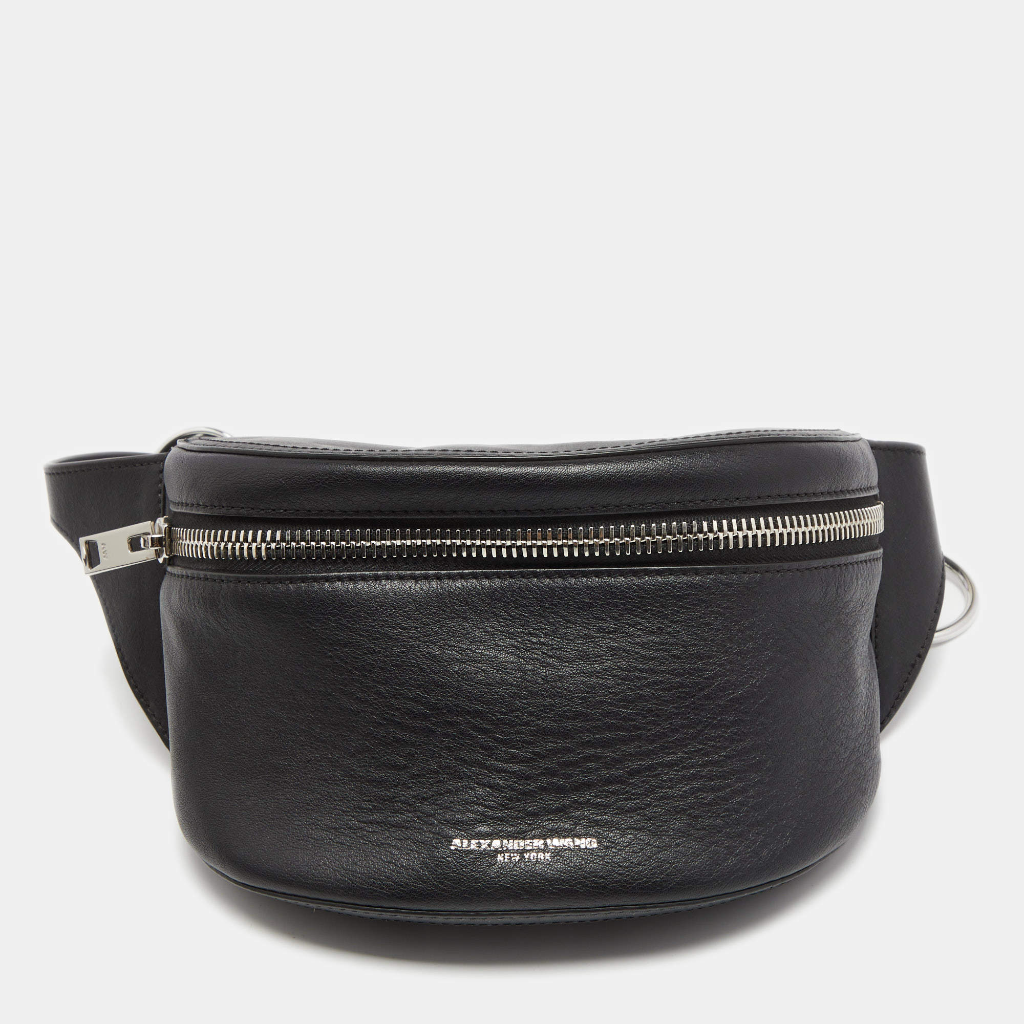 Pre Owned Alexander Wang Black Leather Attica Belt Bag