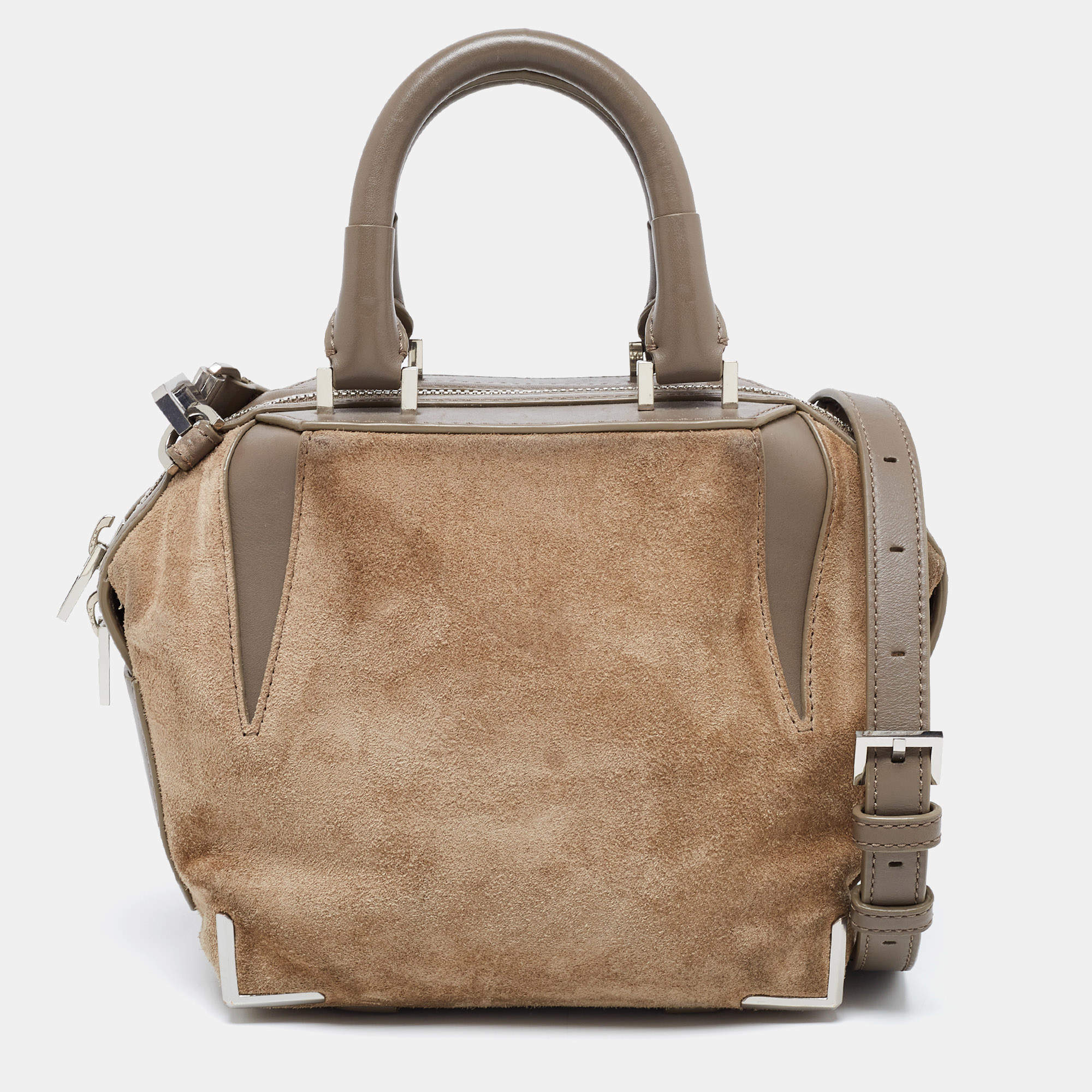 Alexander Wang Brown Suede And Leather Satchel