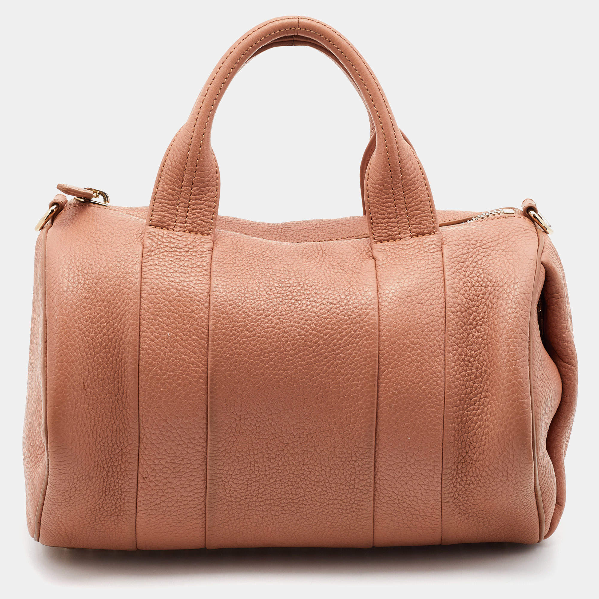 Alexander Wang Peach Pebbled Leather Rocco Duffle Bag