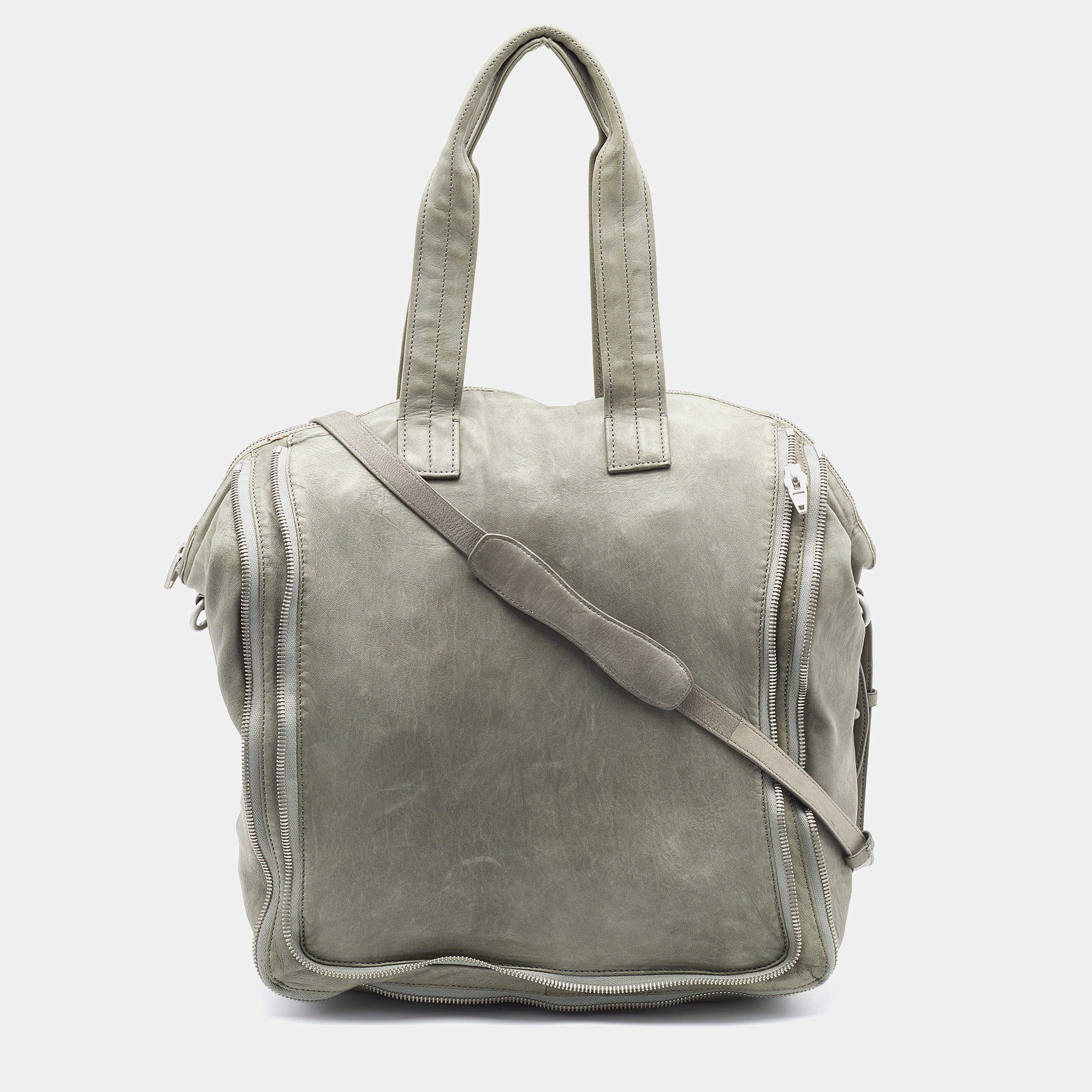 Alexander Wang Pale Green Leather Adjustable Satchel
