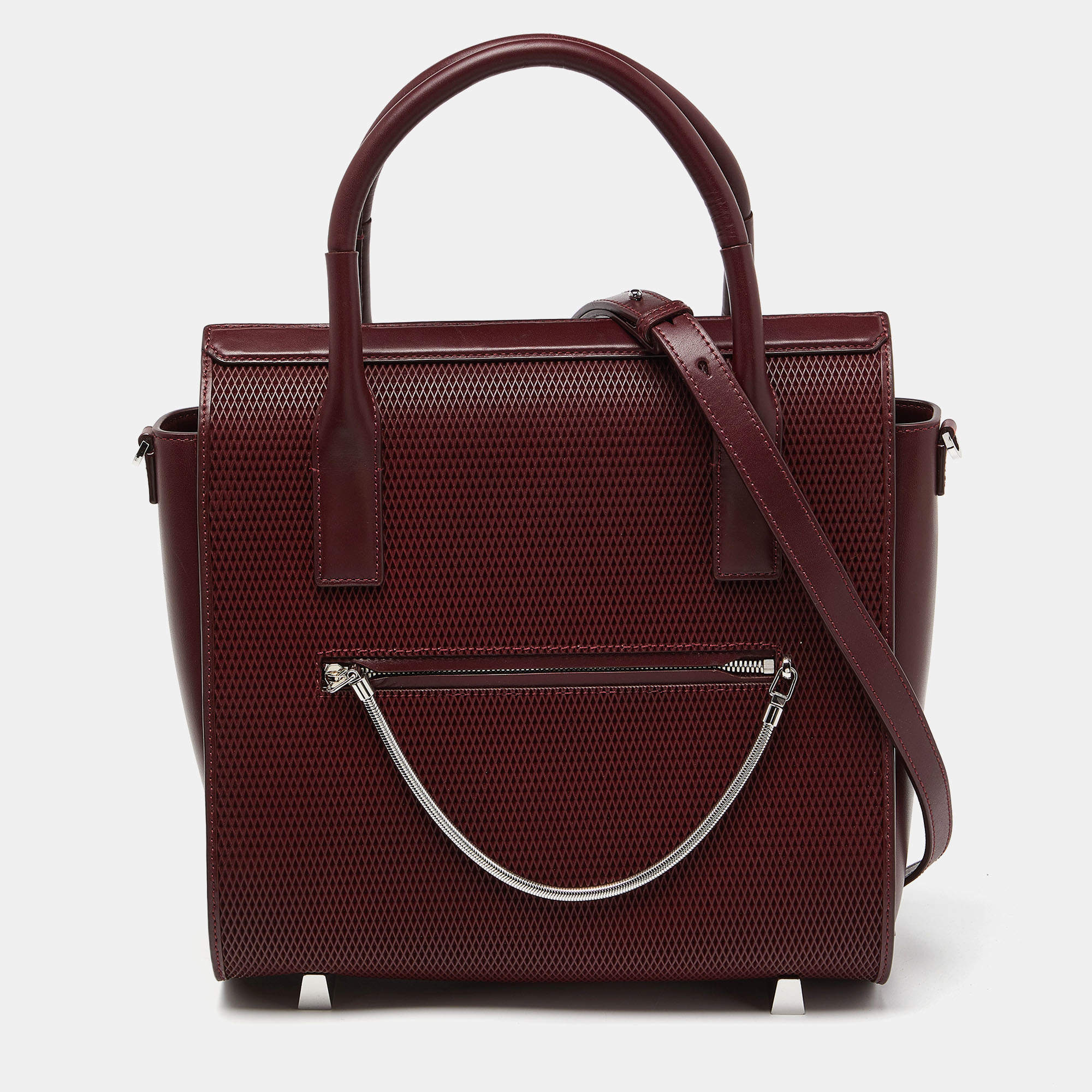 Alexander Wang Burgundy Leather Large Chastity Tote