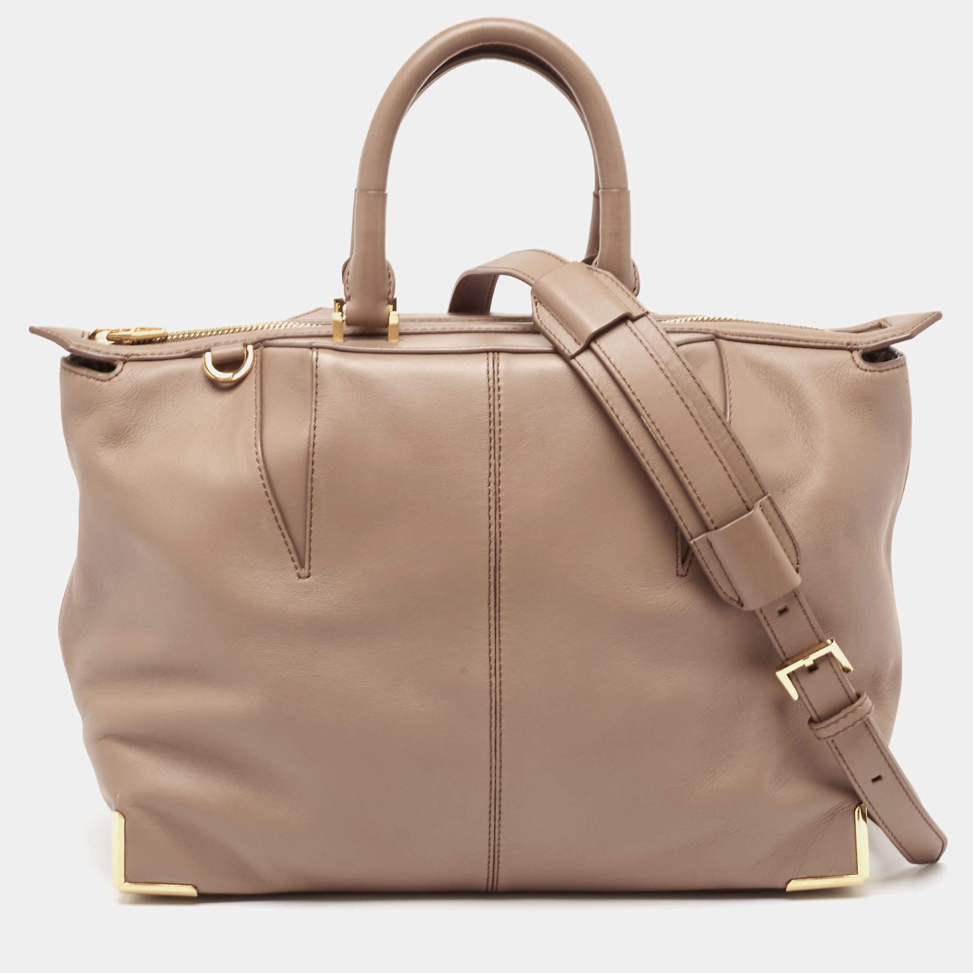 Alexander Wang Beige Leather Prisma Skeletal Tote