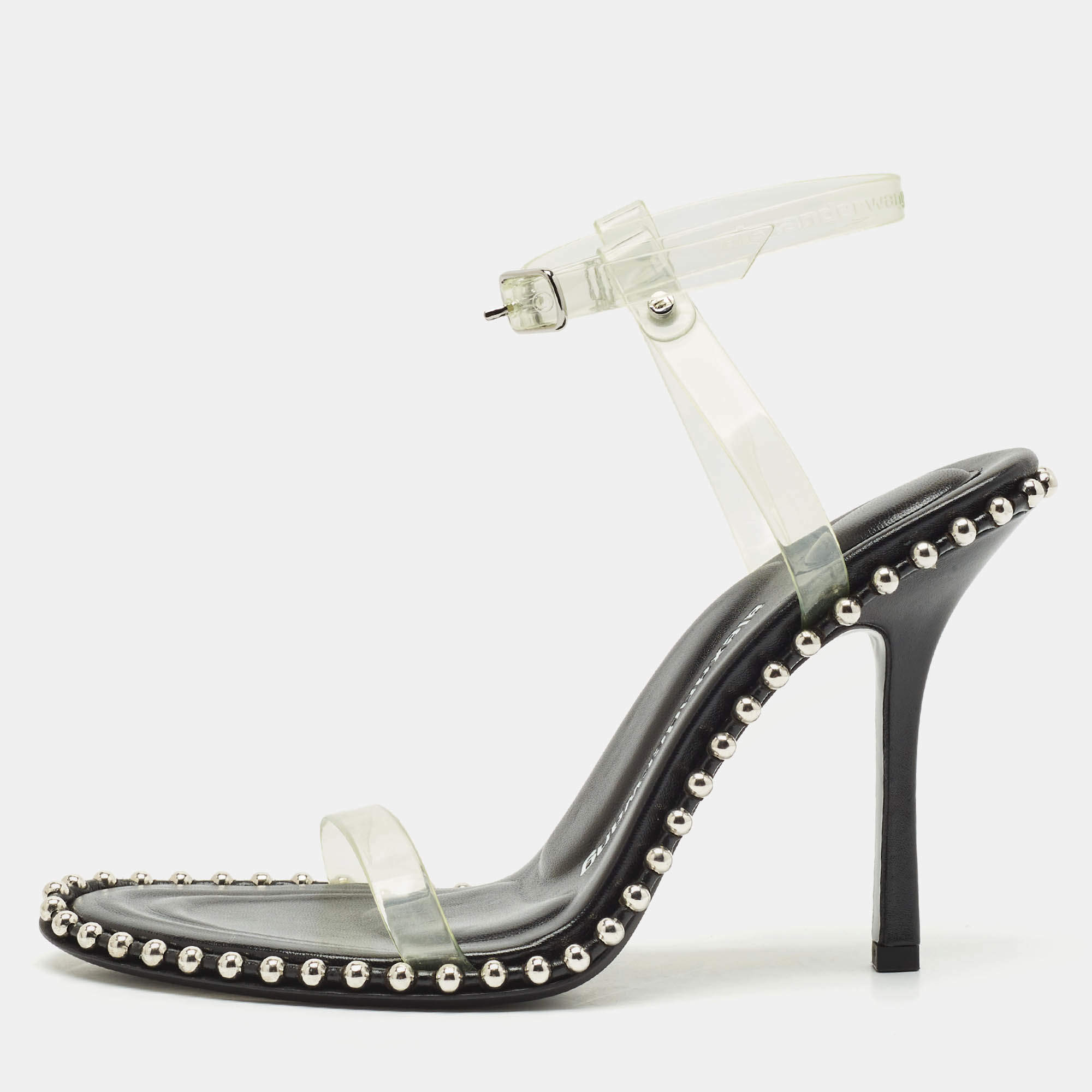 Alexander Wang Transparent PVC Nova Ankle Strap Sandals Size 37
