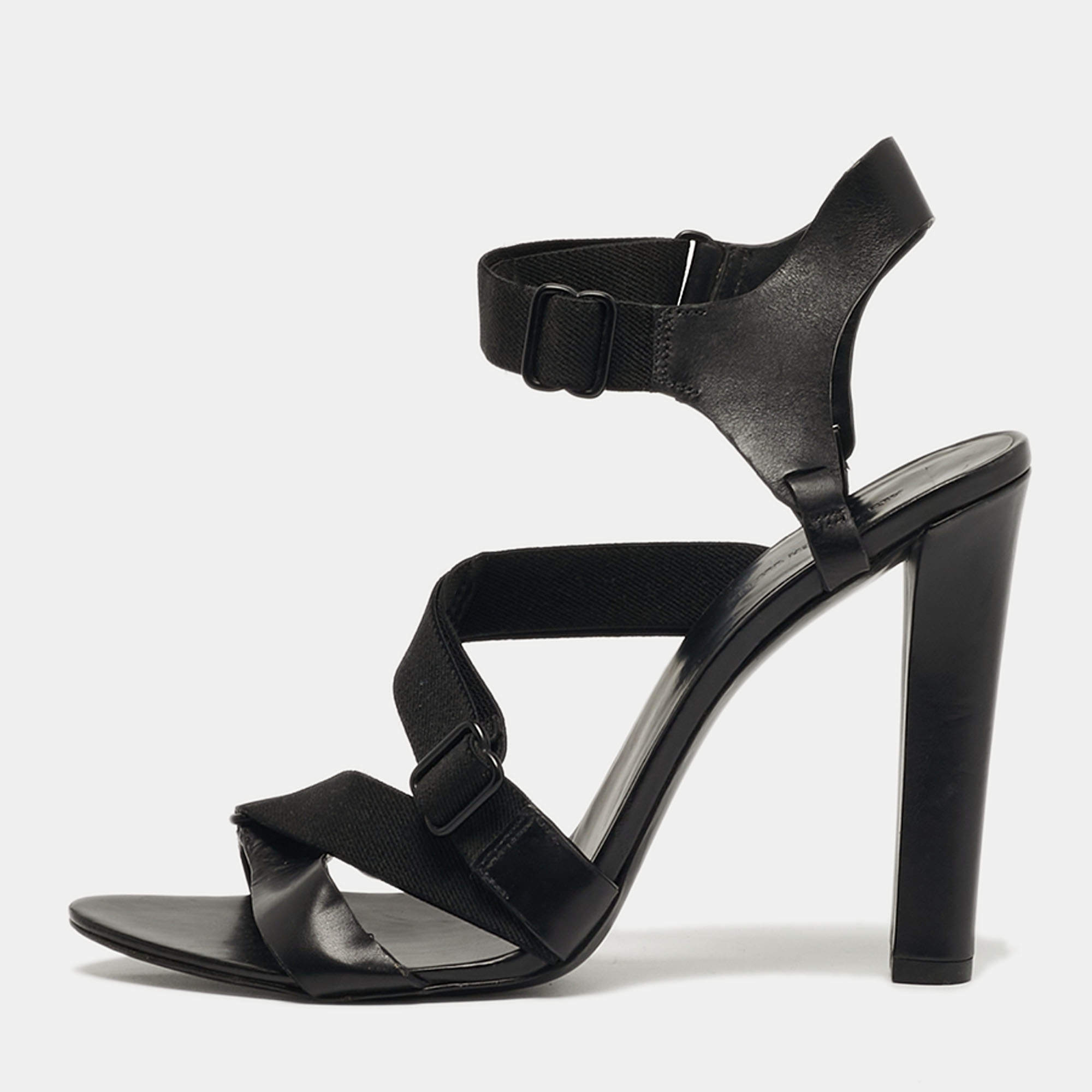 Pre Owned Alexander Wang Size 41 Black Leather Ankle Strap Sandals