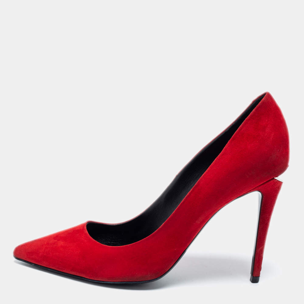 Alexander Wang Red Suede Pointed Toe Pumps Size 38