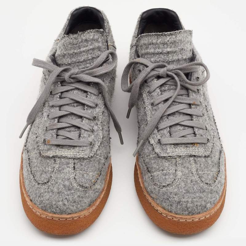 Alexander Wang Grey Wool Eden Low Top Sneakers Size 38 Alexander