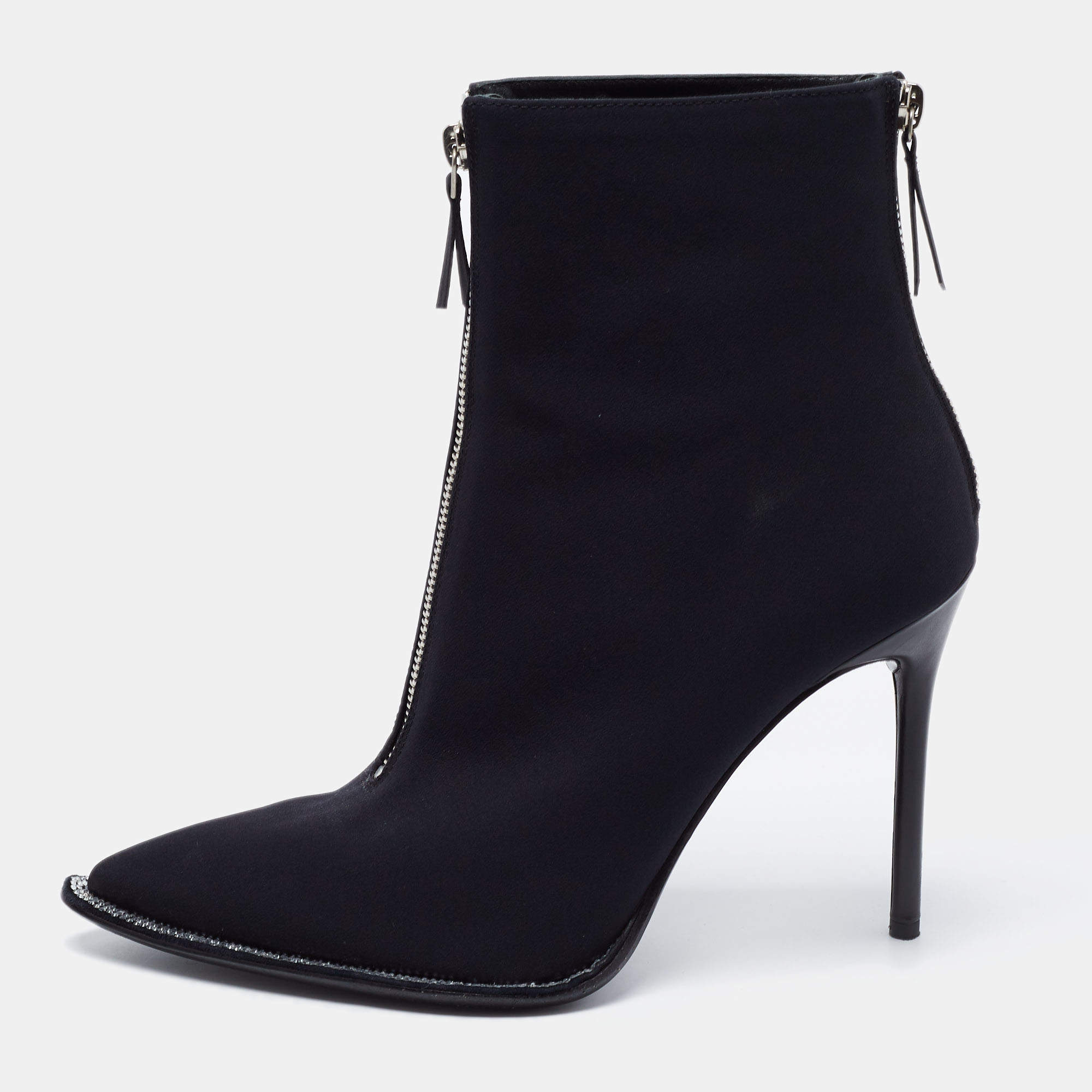 Alexander Wang Black Nylon Eri Booties Size 40