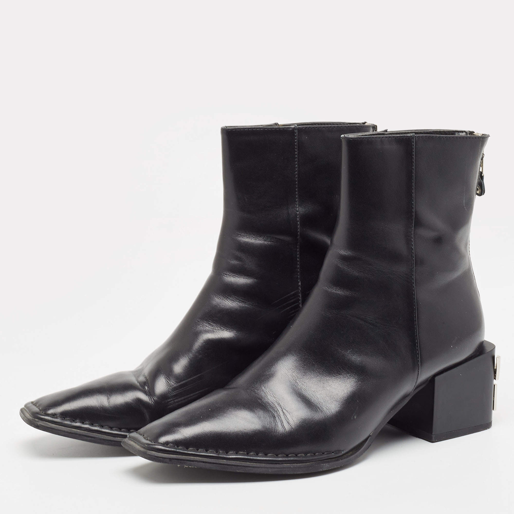 Alexander Wang Black Leather Ankle Boots Size 41 Alexander Wang