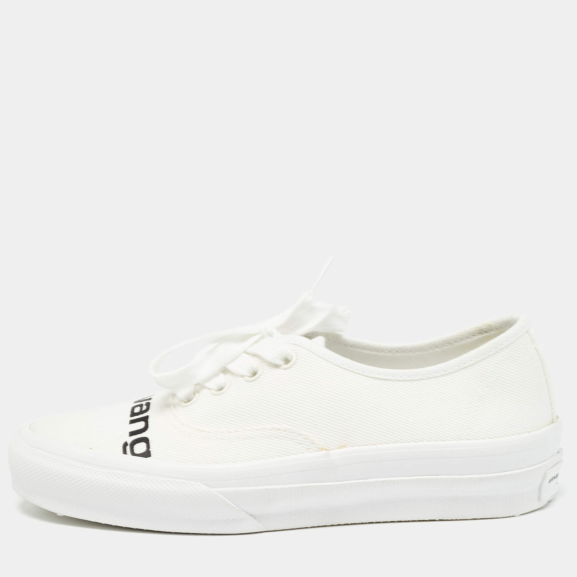 Alexander Wang White Canvas Dropout Sneakers Size 37.5 Alexander Wang | TLC