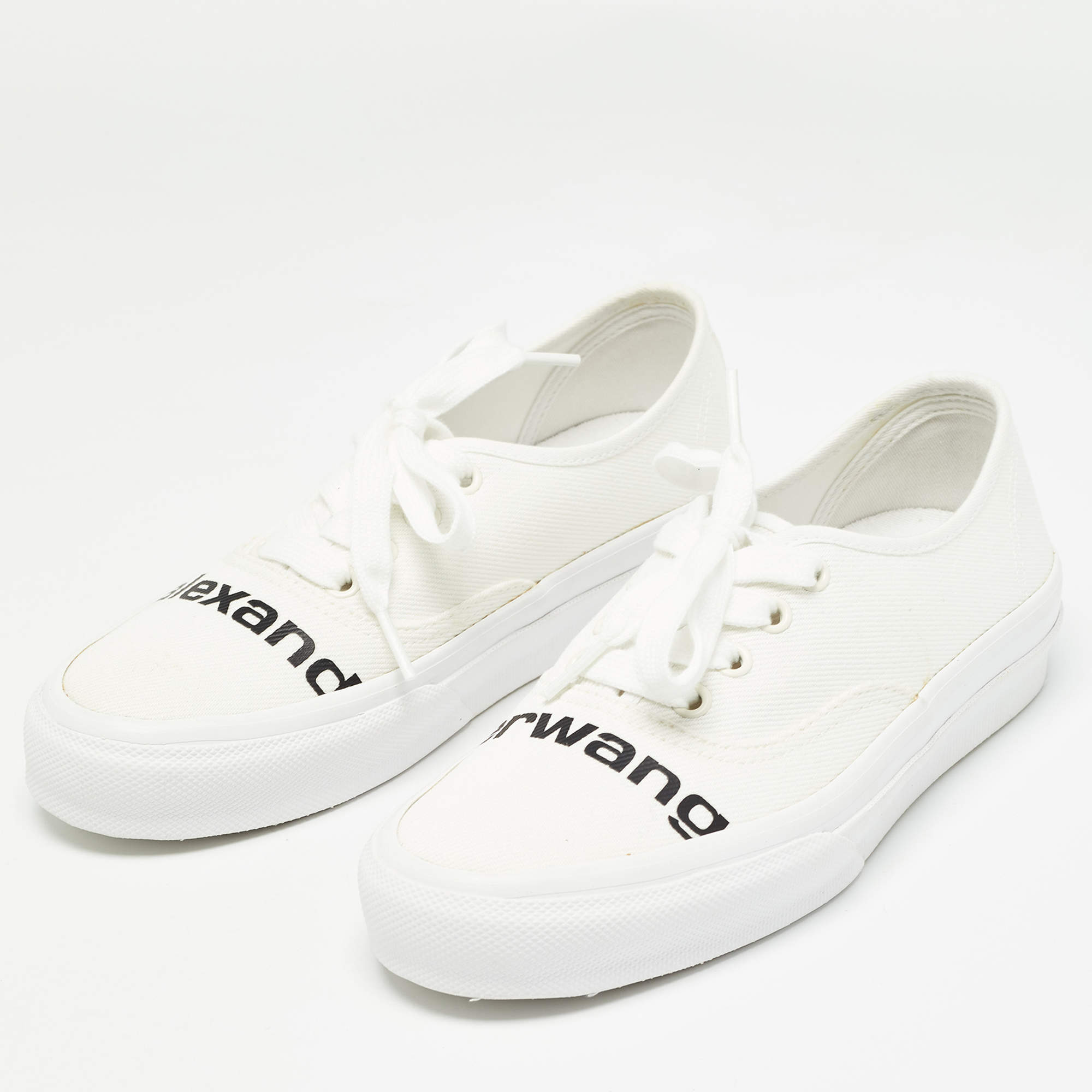 Alexander Wang White Canvas Dropout Sneakers Size 37.5 Alexander Wang | TLC