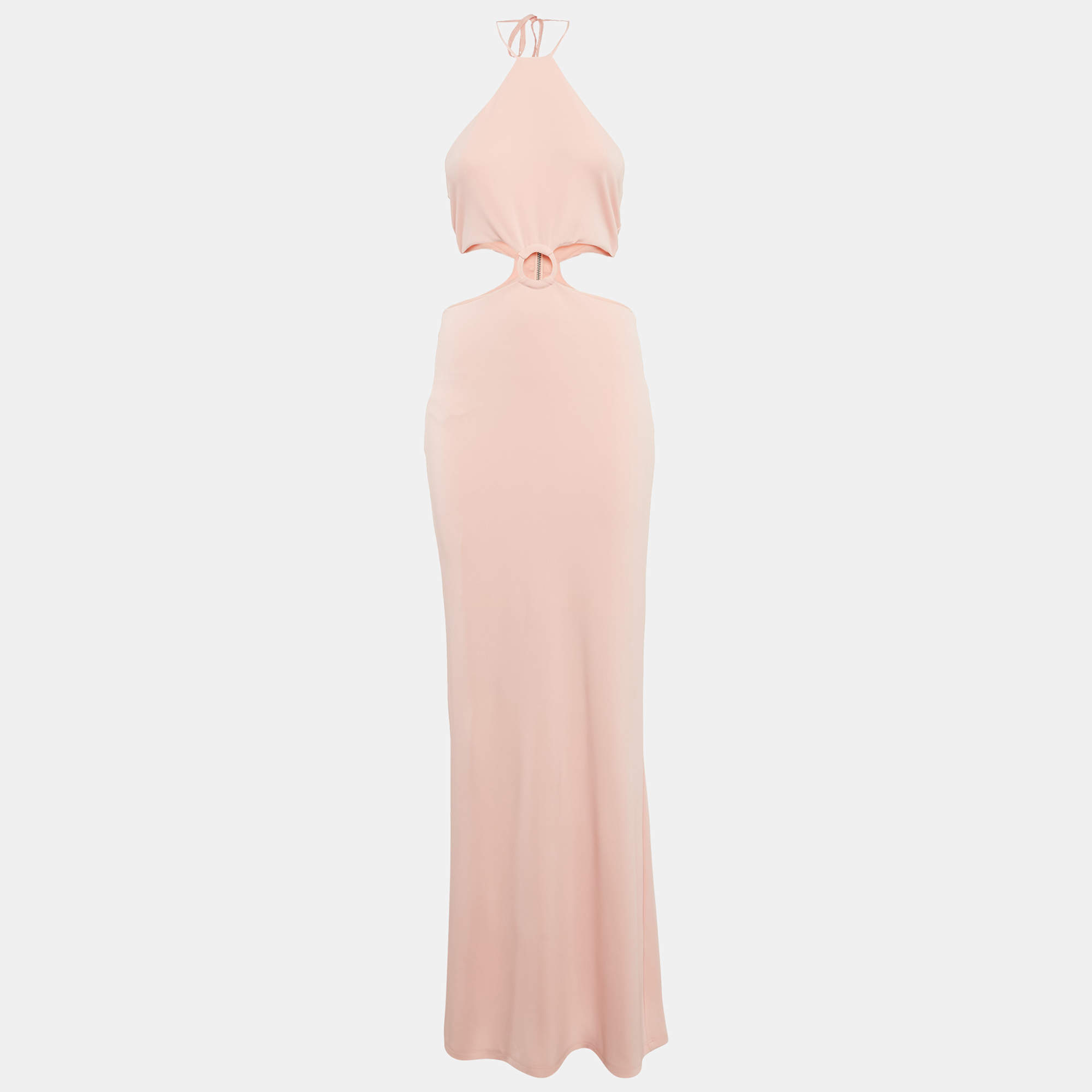 Alice + Olivia Pink Jersey Marguerite Cut-Out Maxi Dress M