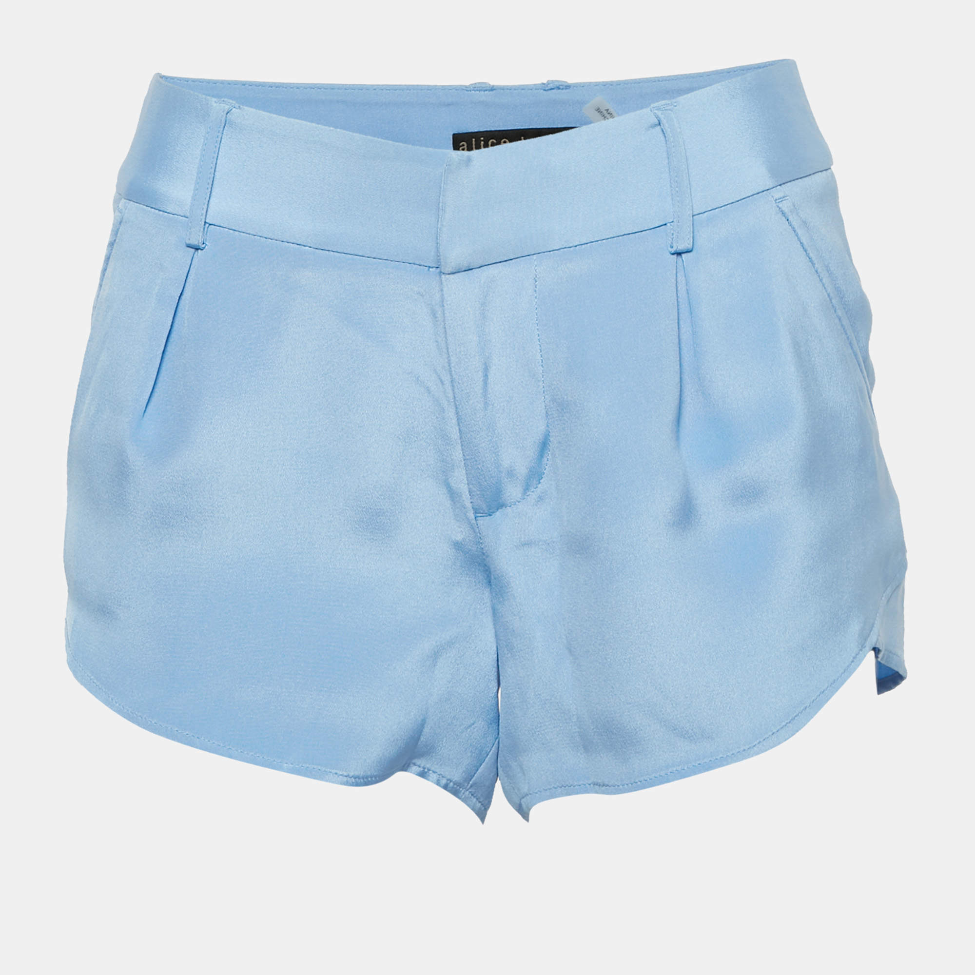 Pre Owned Alice + Olivia Base Blue Silk Shorts XS