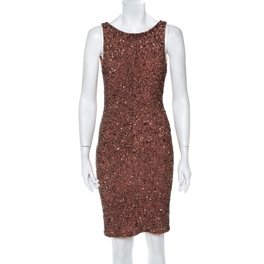 Alice and olivia outlet rose gold dress