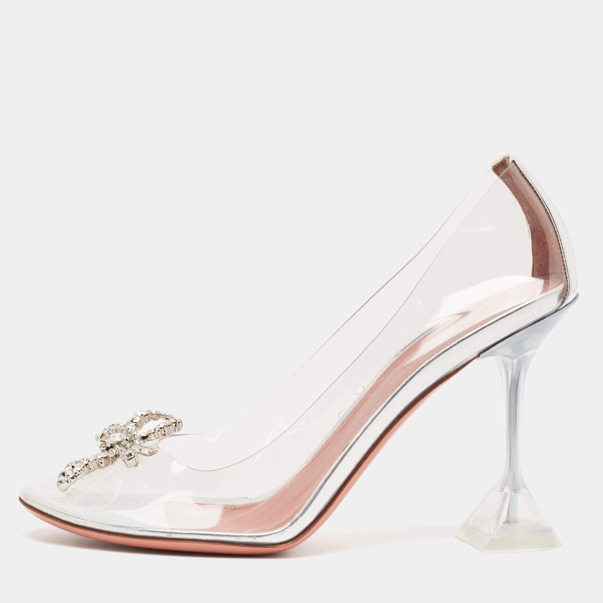 Amina Muaddi Transparent PVC Betty Glass Pumps Size 40.5