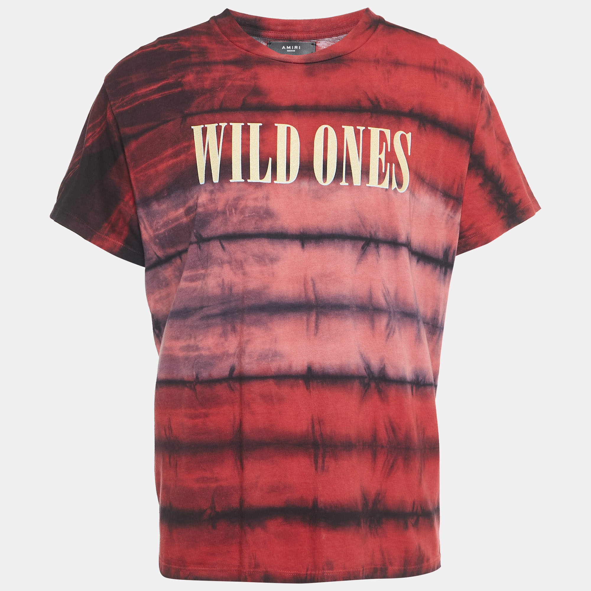 Amiri Red Wild Ones Print Jersey Tie-Dye T-Shirt M