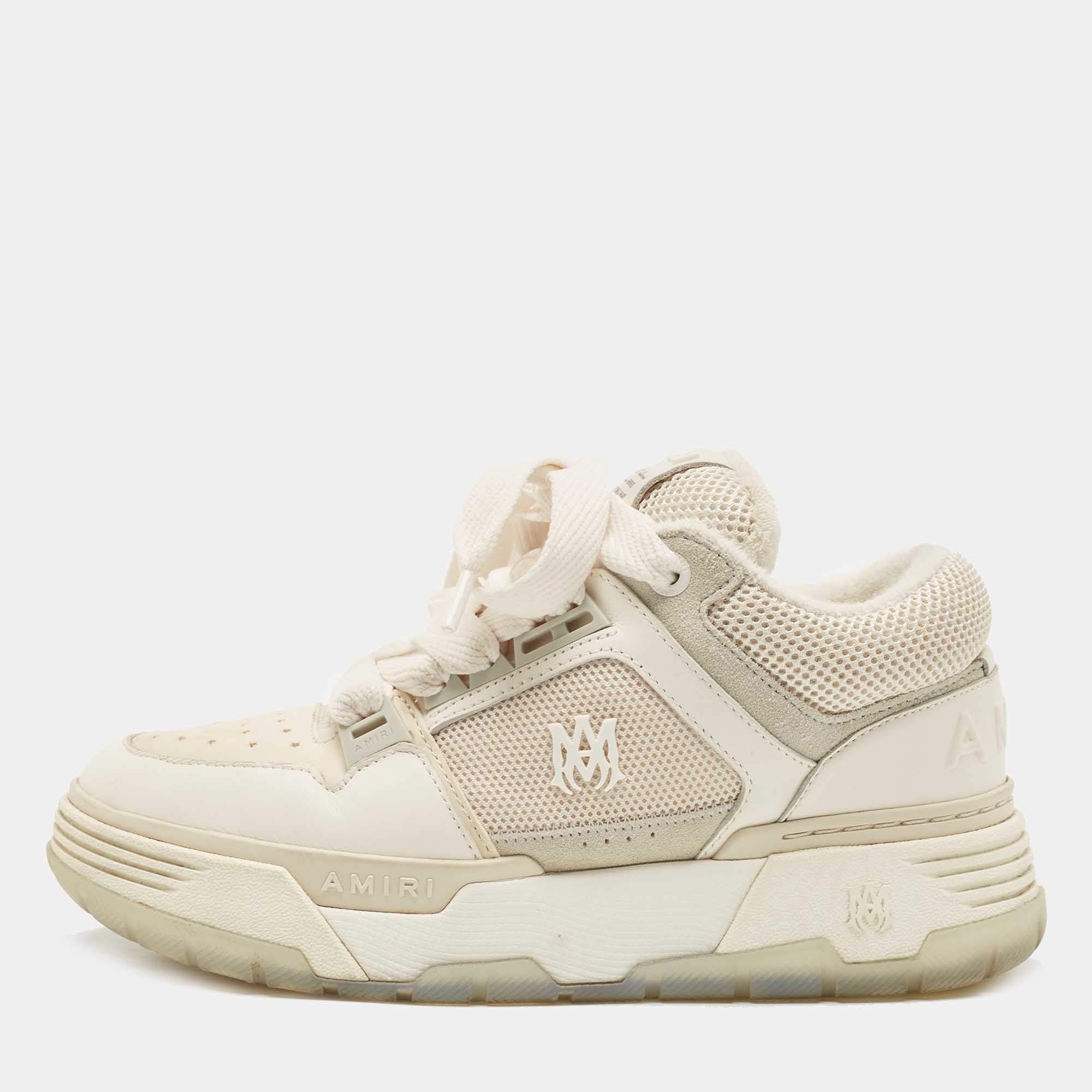 Amiri Tricolor Mesh and Leather MA-1 Sneakers Size 40