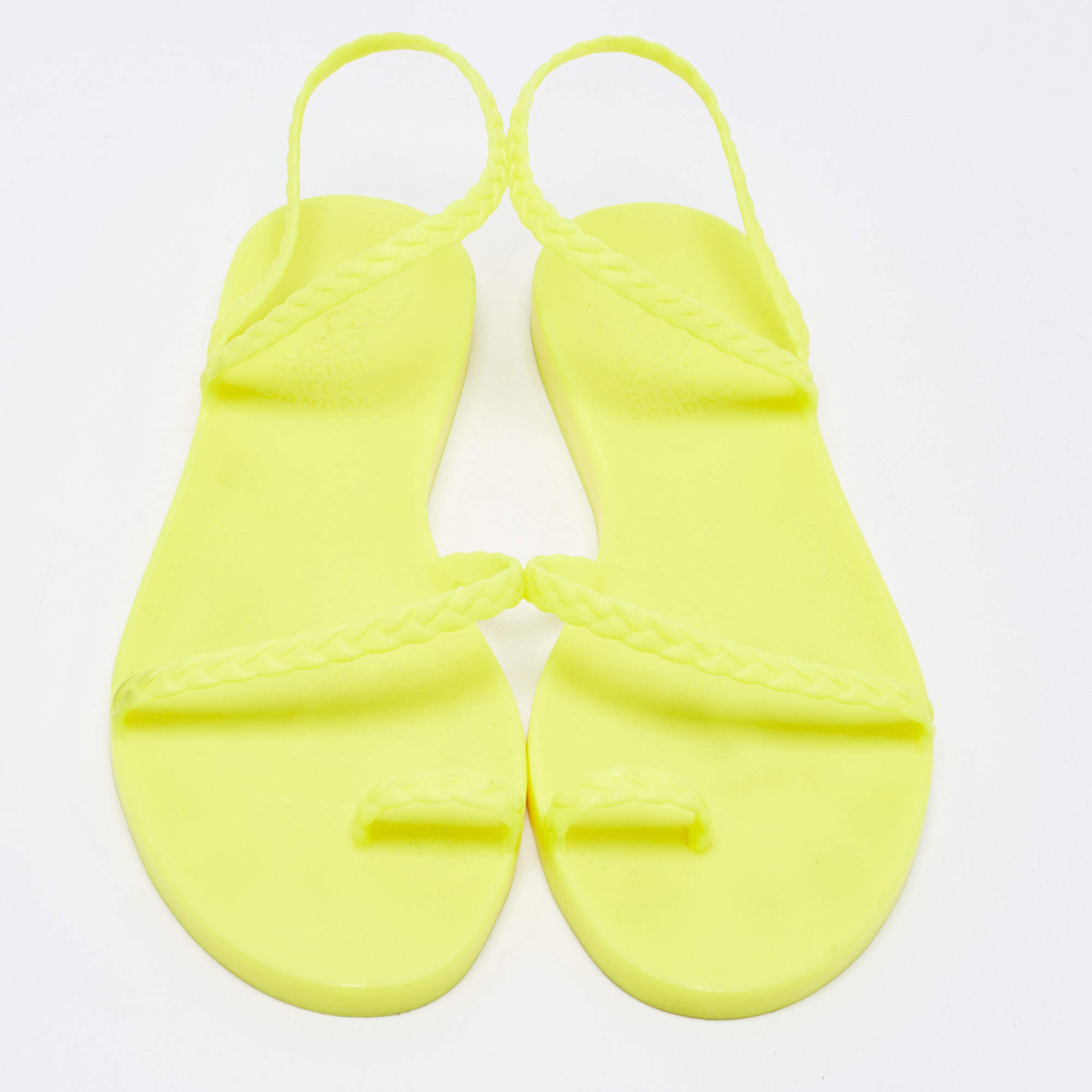 ASOS DESIGN Fluke asymetric jelly flat sandals in neon pink | ASOS