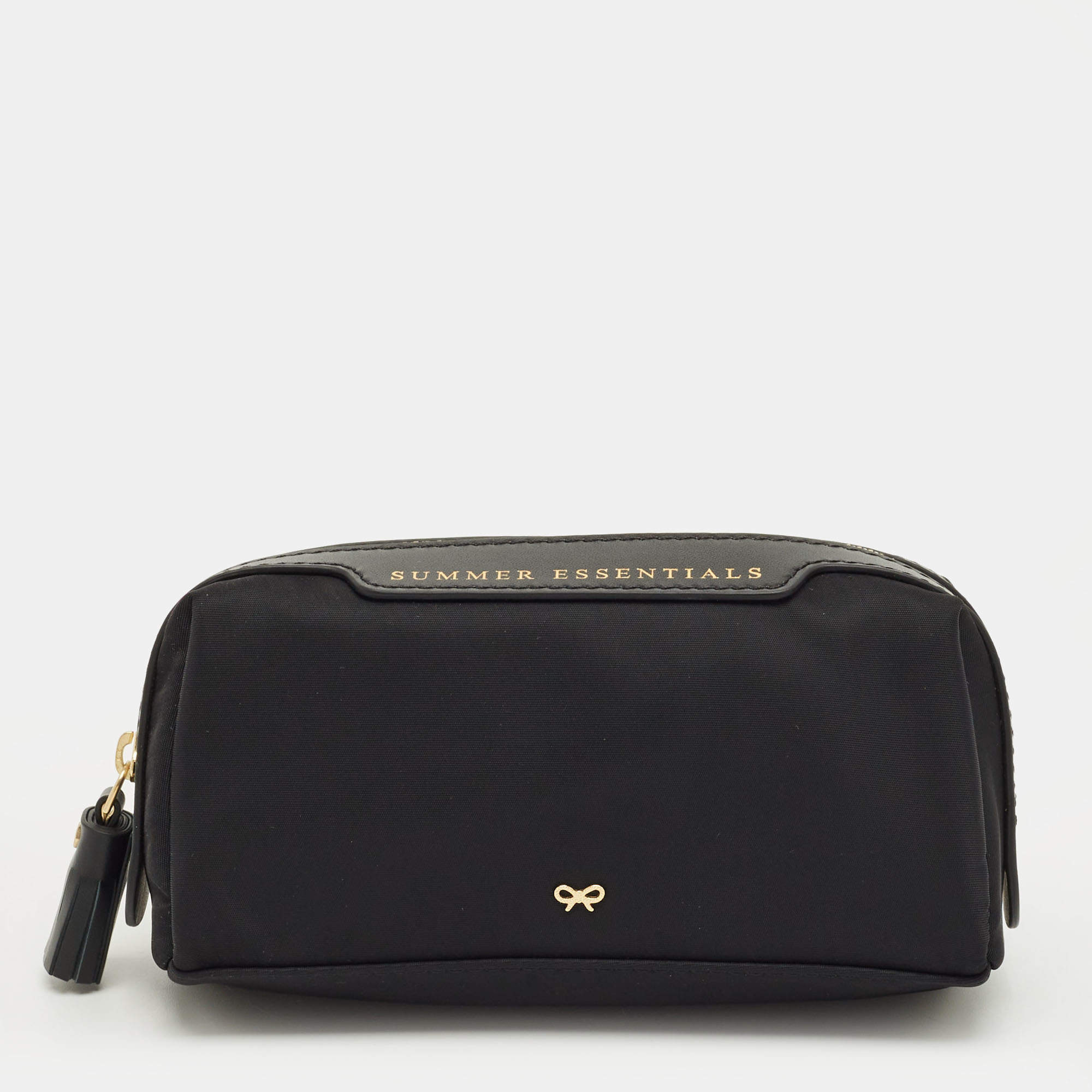 Pre Owned Anya Hindmarch Black Nylon Girlie Stuff Pouch