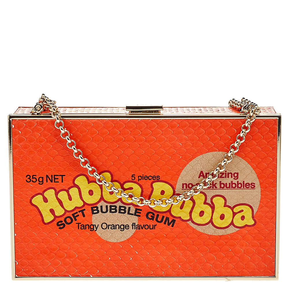 مملوكة مسبقًا Anya Hindmarch Orange Python Hubba Bubba Clutch