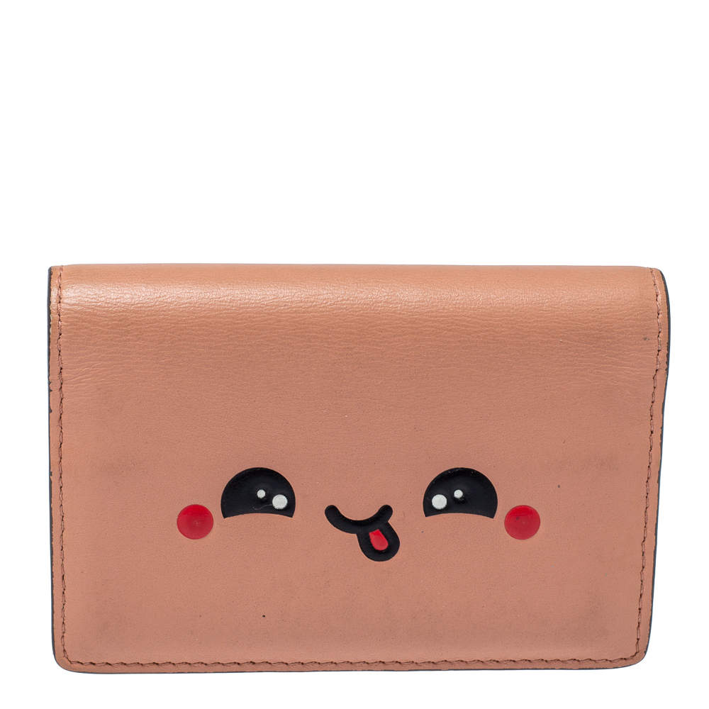 Anya Hindmarch Powder Pink Leather Card Case 