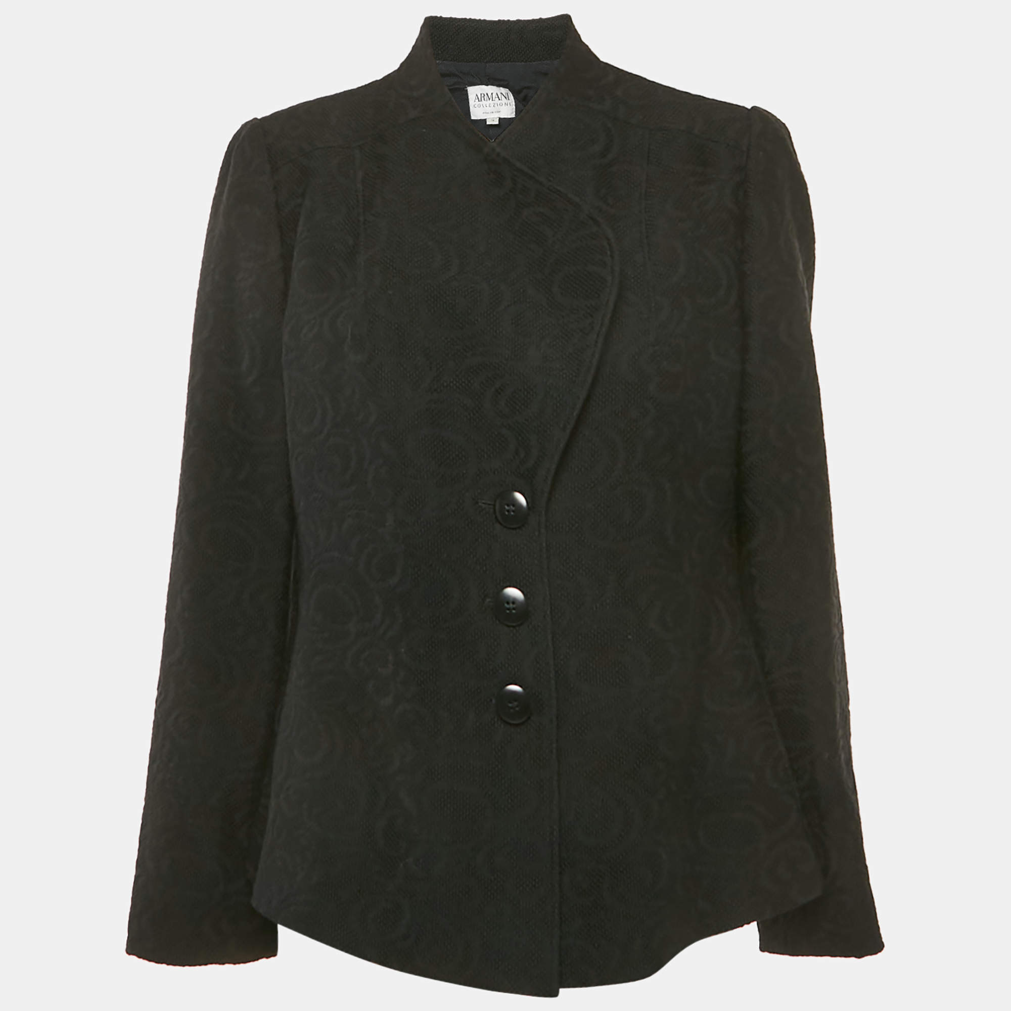 【美品】 ARMANI COLLEZIONI ウール アンコンジャケット L相当 美品】 ARMANI COLLEZIONI ウール アンコンジャケット L相当