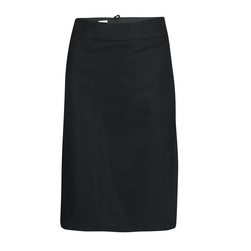 مملوكة مسبقًا Armani Collezioni Black Slit Detail Pencil Skirt M