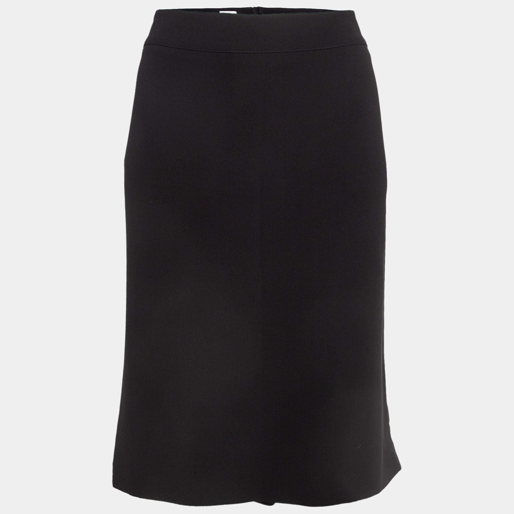 Armani Collezioni Black Silk Formal Pencil Skirt XL