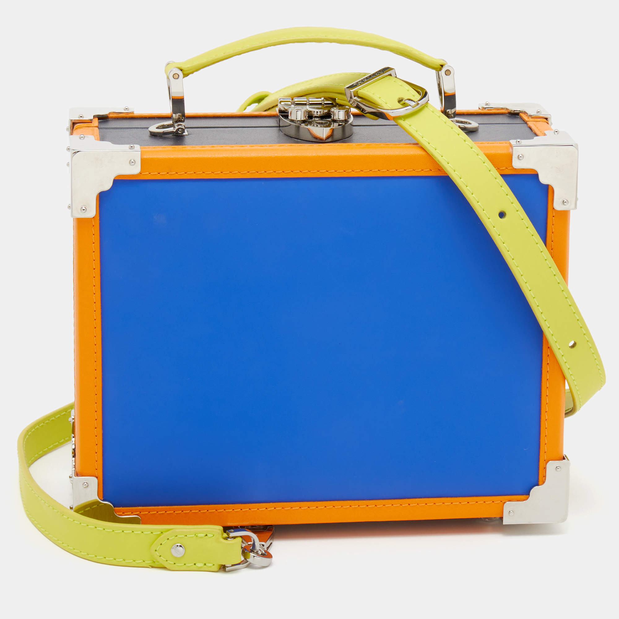 Aspinal Of London x Etre Cecile Multicolor Leather Trunk Top Handle Bag