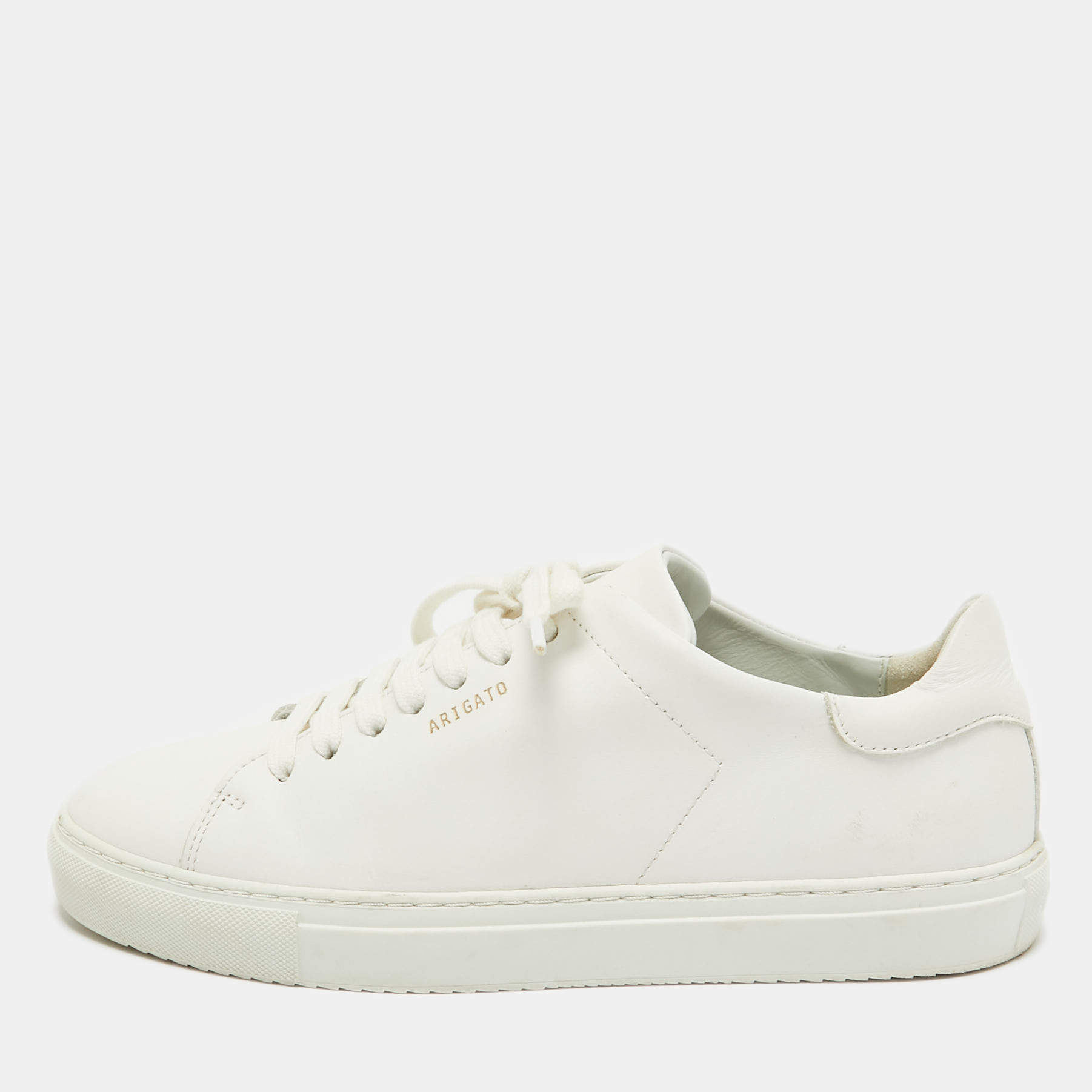 Axel Arigato White Leather Lace Up Sneakers Size 40
