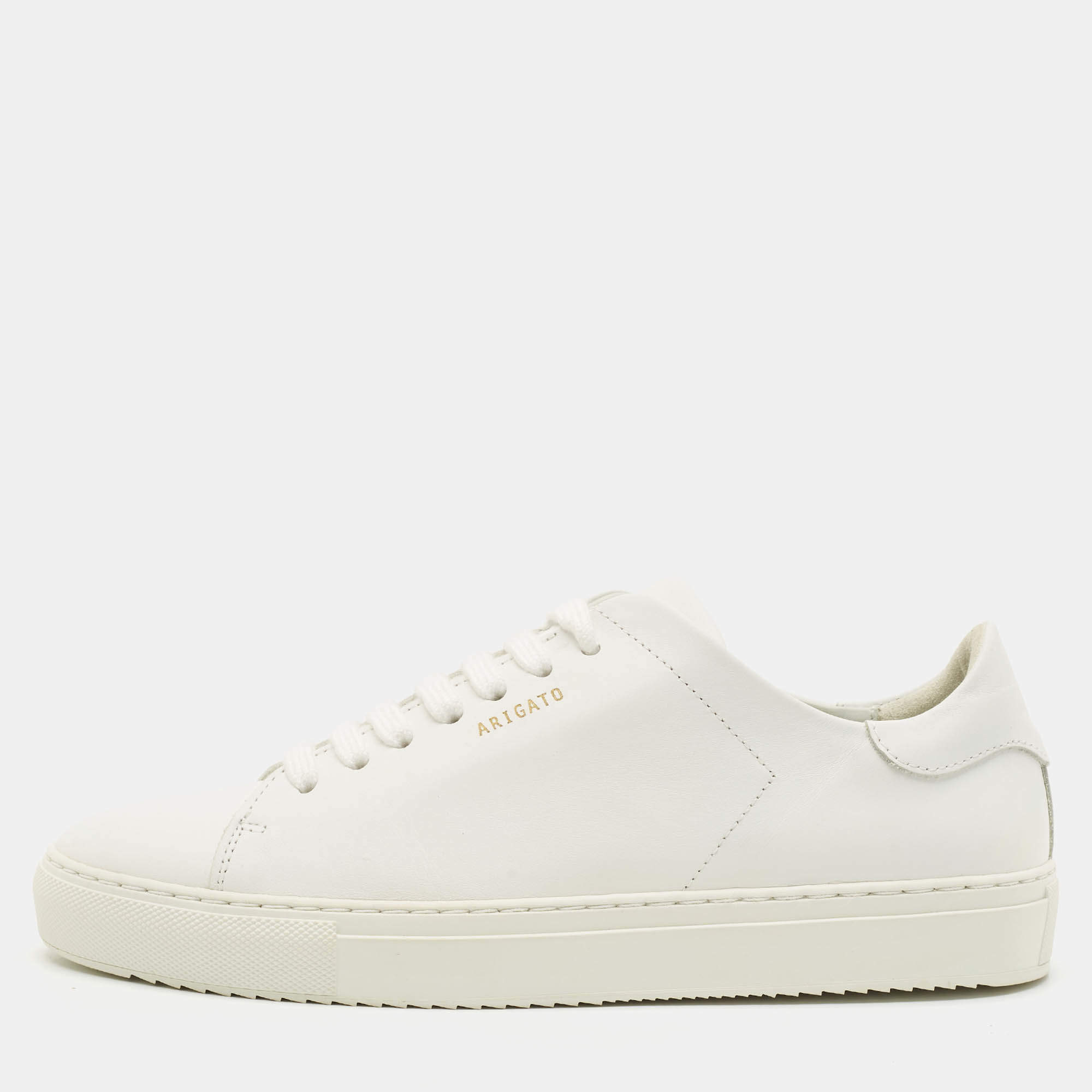Axel Arigato White Leather Lace Up Sneakers Size 38