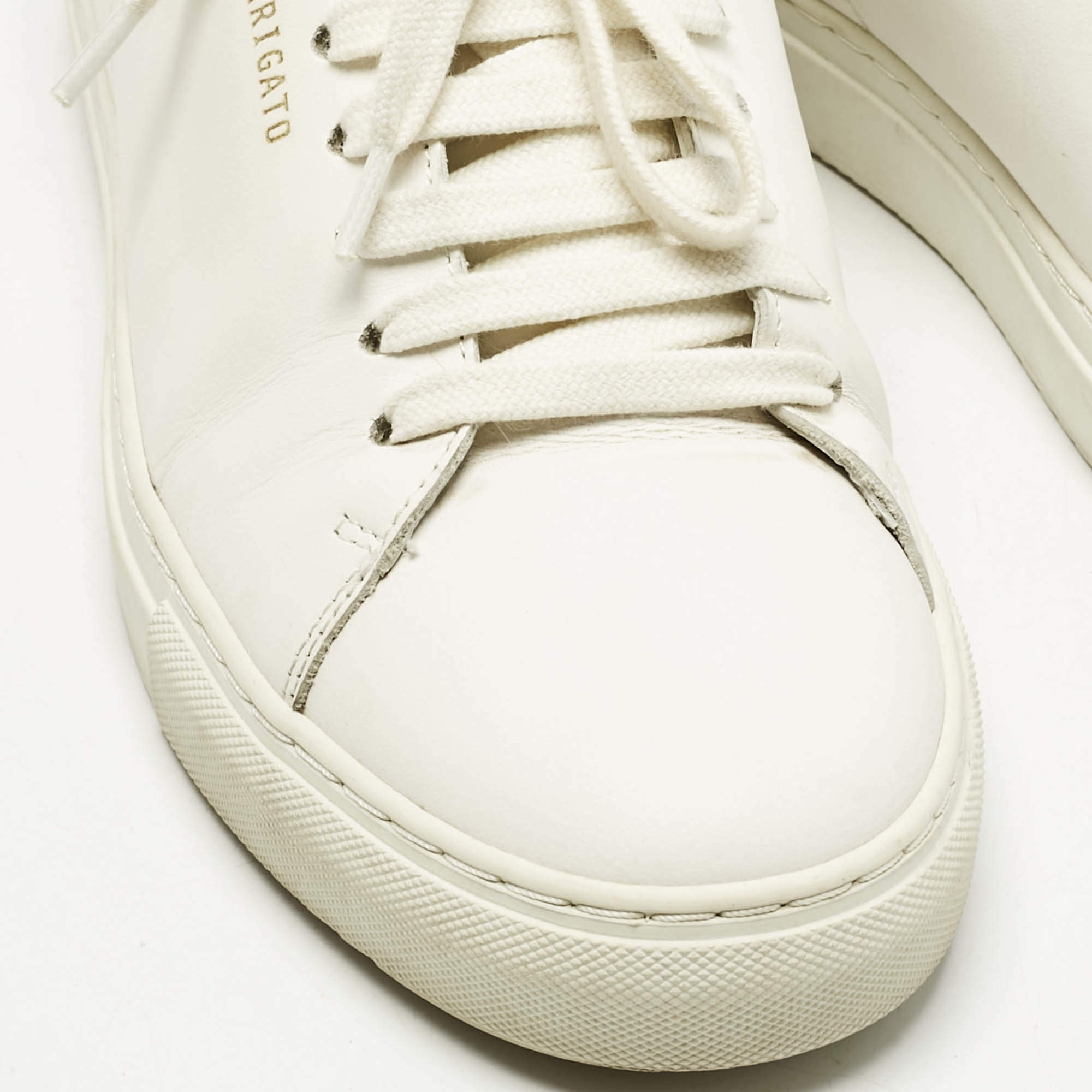 Pre Owned Axel Arigato White Leather Clean 90 Lace Up Sneakers Size 40