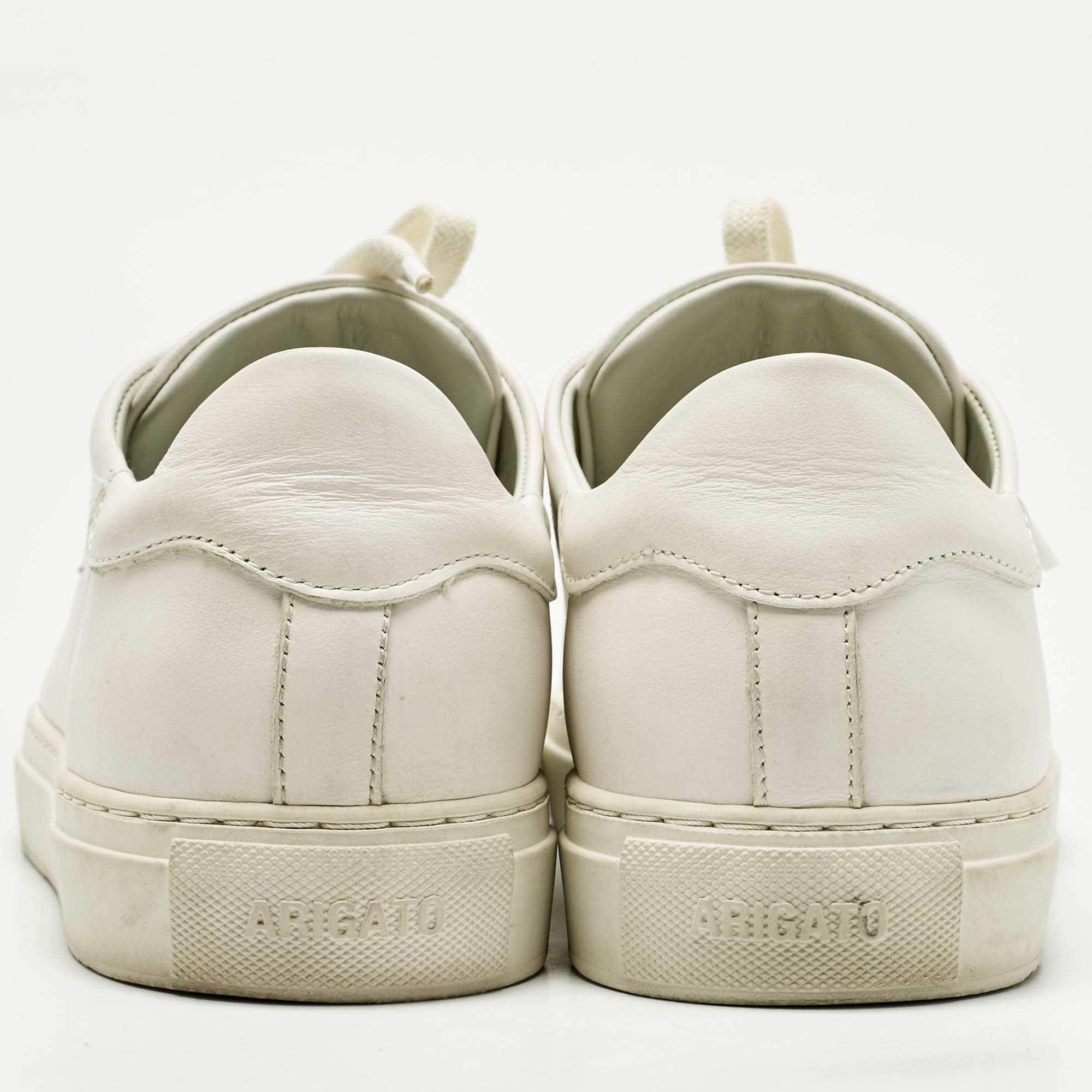Pre Owned Axel Arigato White Leather Clean 90 Lace Up Sneakers Size 40