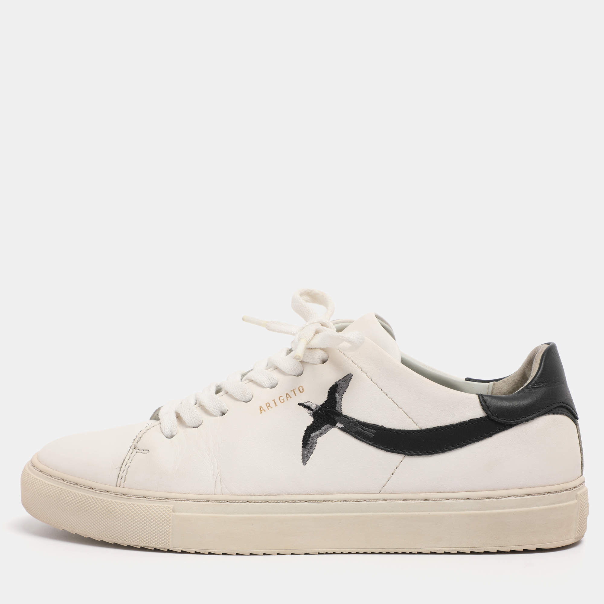 Pre Owned Axel Arigato White Leather Clean 90 Bee Bird Low Top Sneakers Size 39