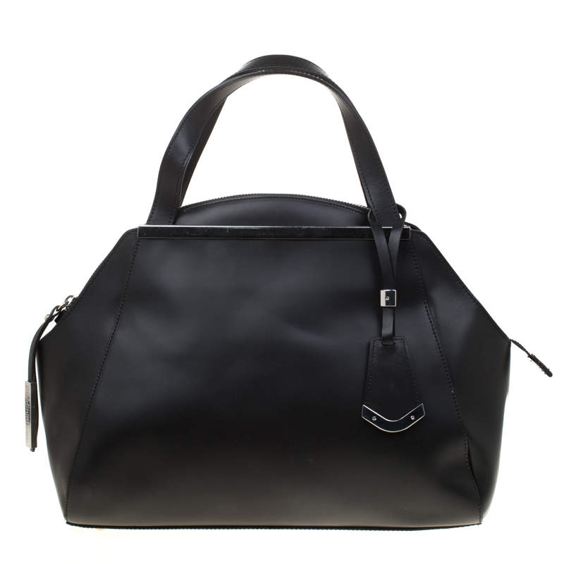 Baldinini Black Leather Satchel