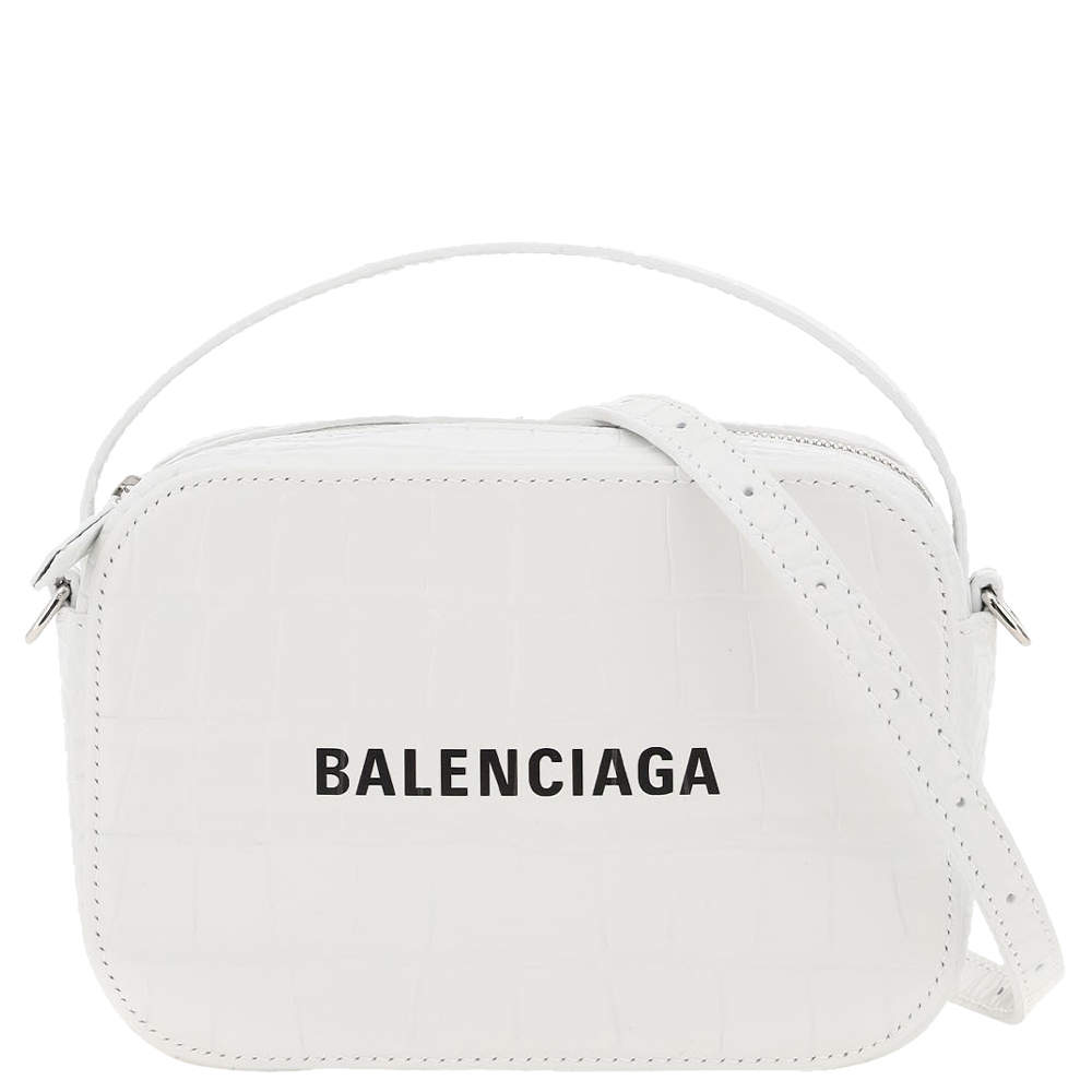 balenciaga white camera bag