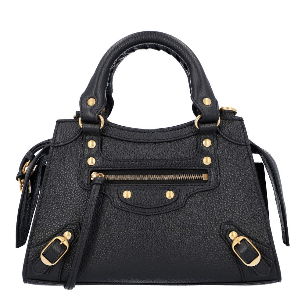 Pre Owned Balenciaga Black Leather Neo Classic Mini Bag