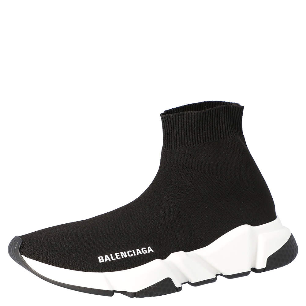 Balenciaga Black Speed Clear Sole Sneaker Size EU 36