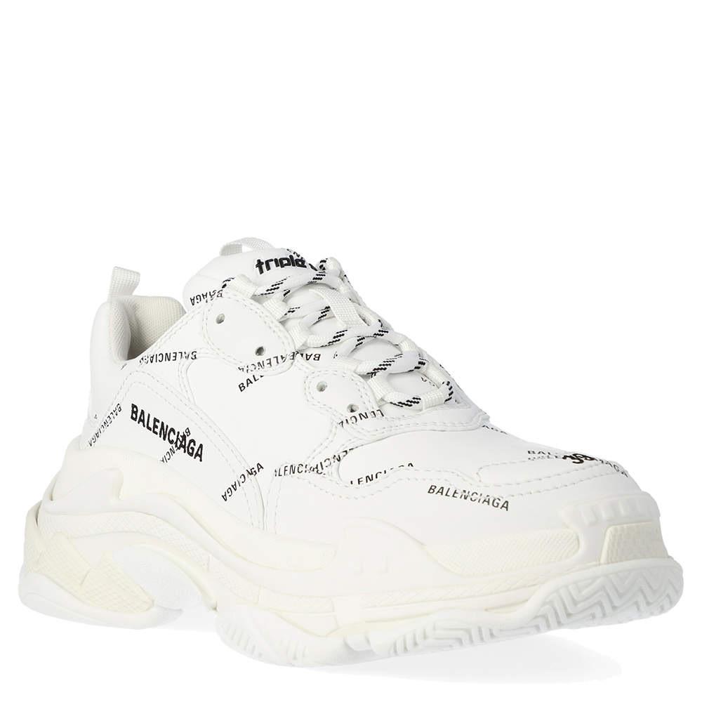 Balenciaga White Triple S Sneakers Size EU 35