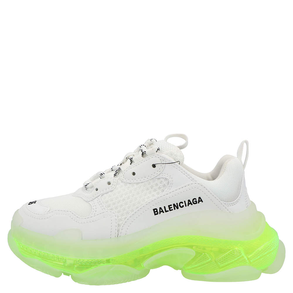 white and lime green balenciaga