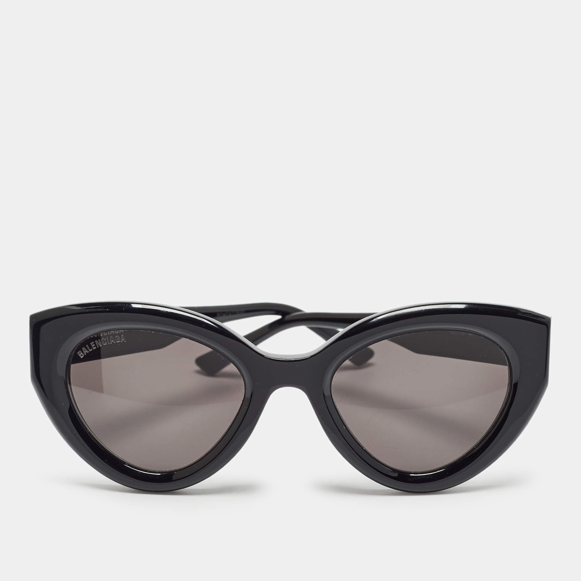 Pre Owned Balenciaga Black BB0073S Cat Eye Sunglasses
