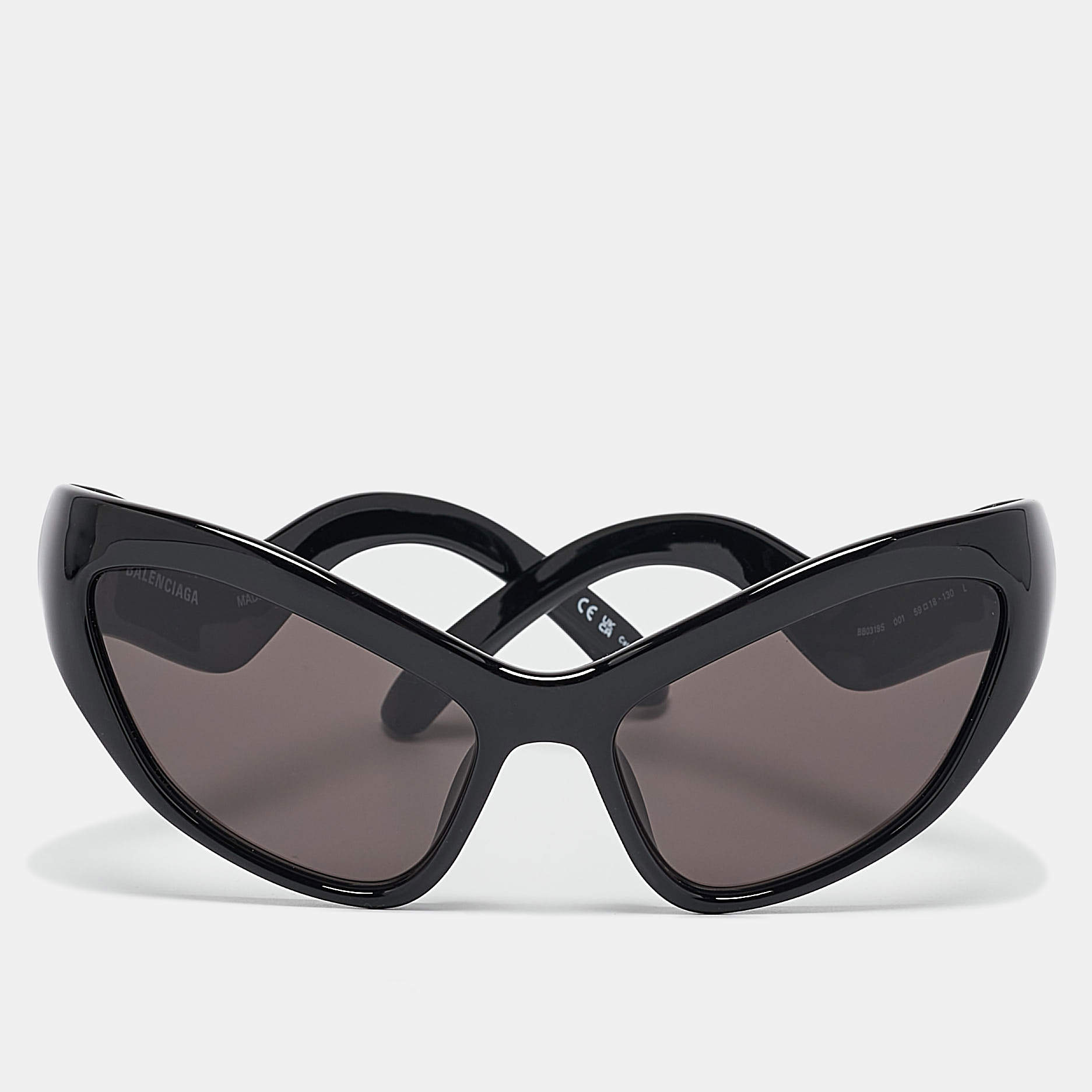 Pre Owned Balenciaga Black BB0319S Hamptons Cat-Eye Sunglasses