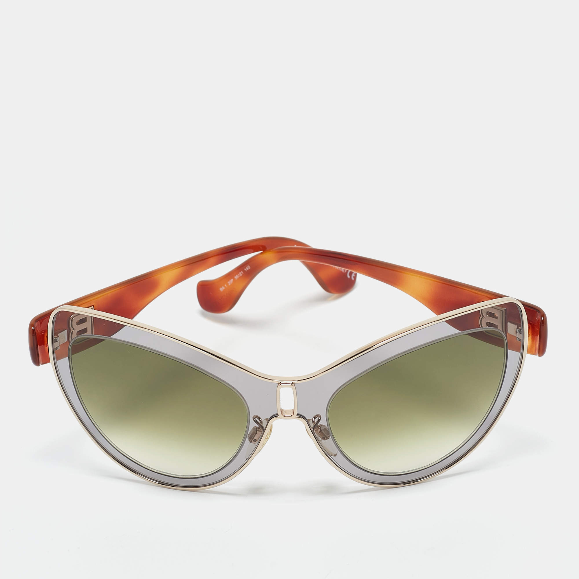 Balenciaga Brown/Grey Gradient BA 1 20P Butterfly Sunglasses