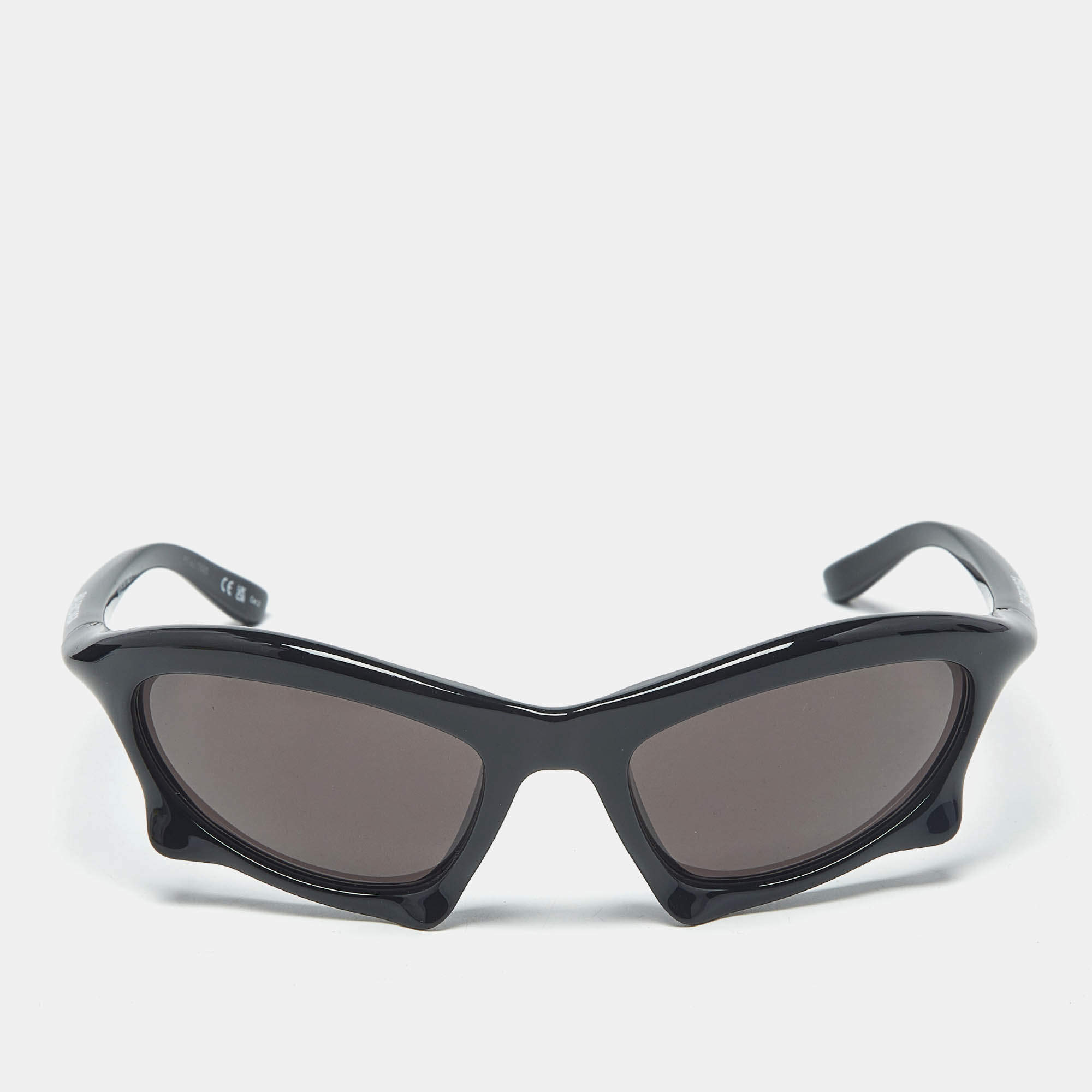 Pre Owned Balenciaga Black BB02295S Bat Rectangle Sunglasses