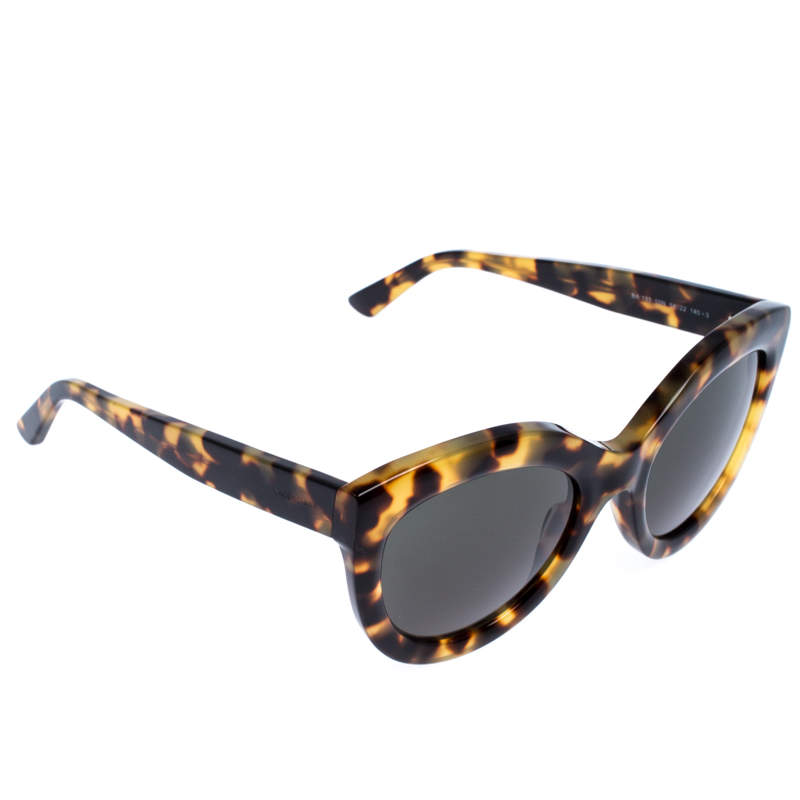 Pre Owned Balenciaga Brown Tortoiseshell Cateye Sunglaases
