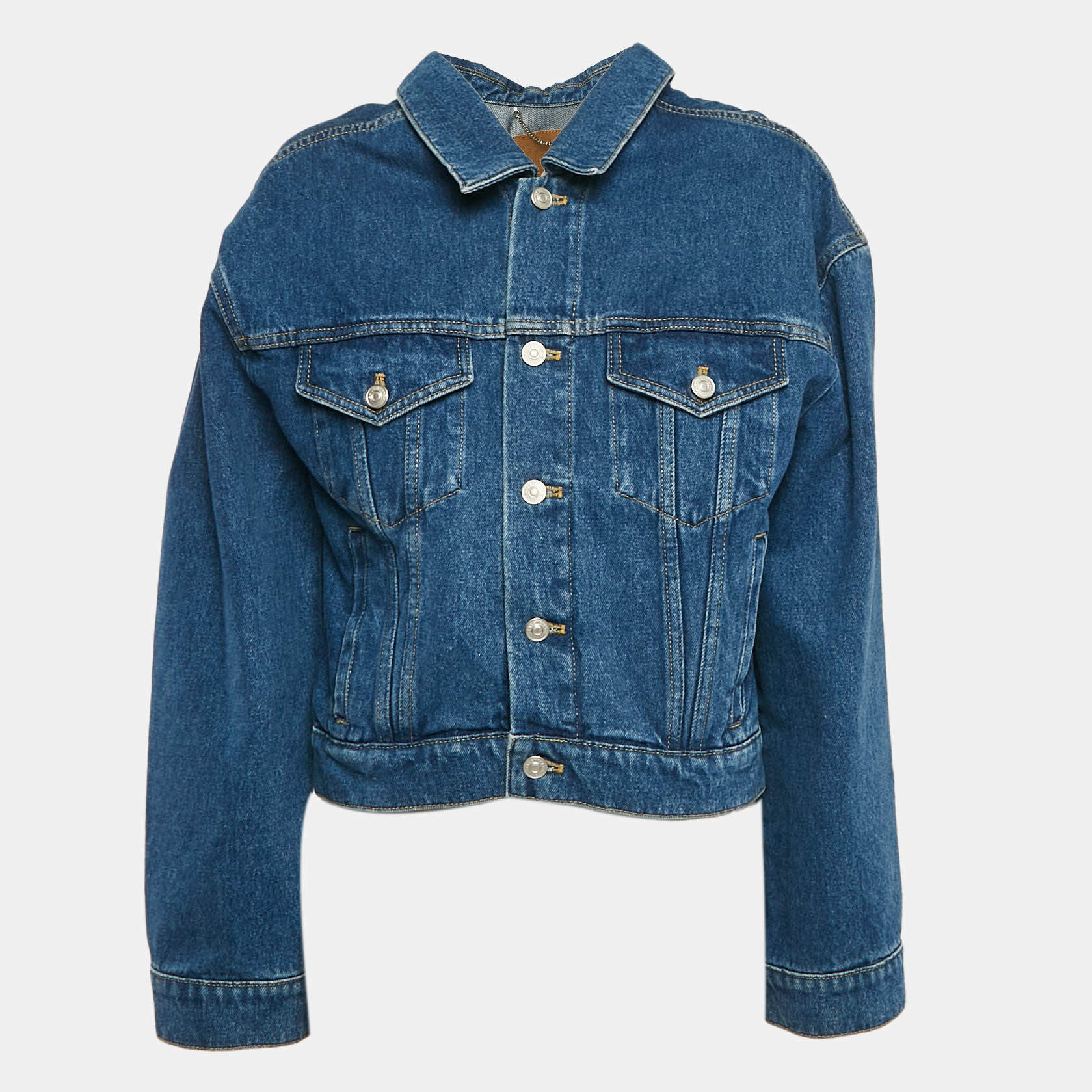 Balenciaga Blue Denim Button Front Jacket M
