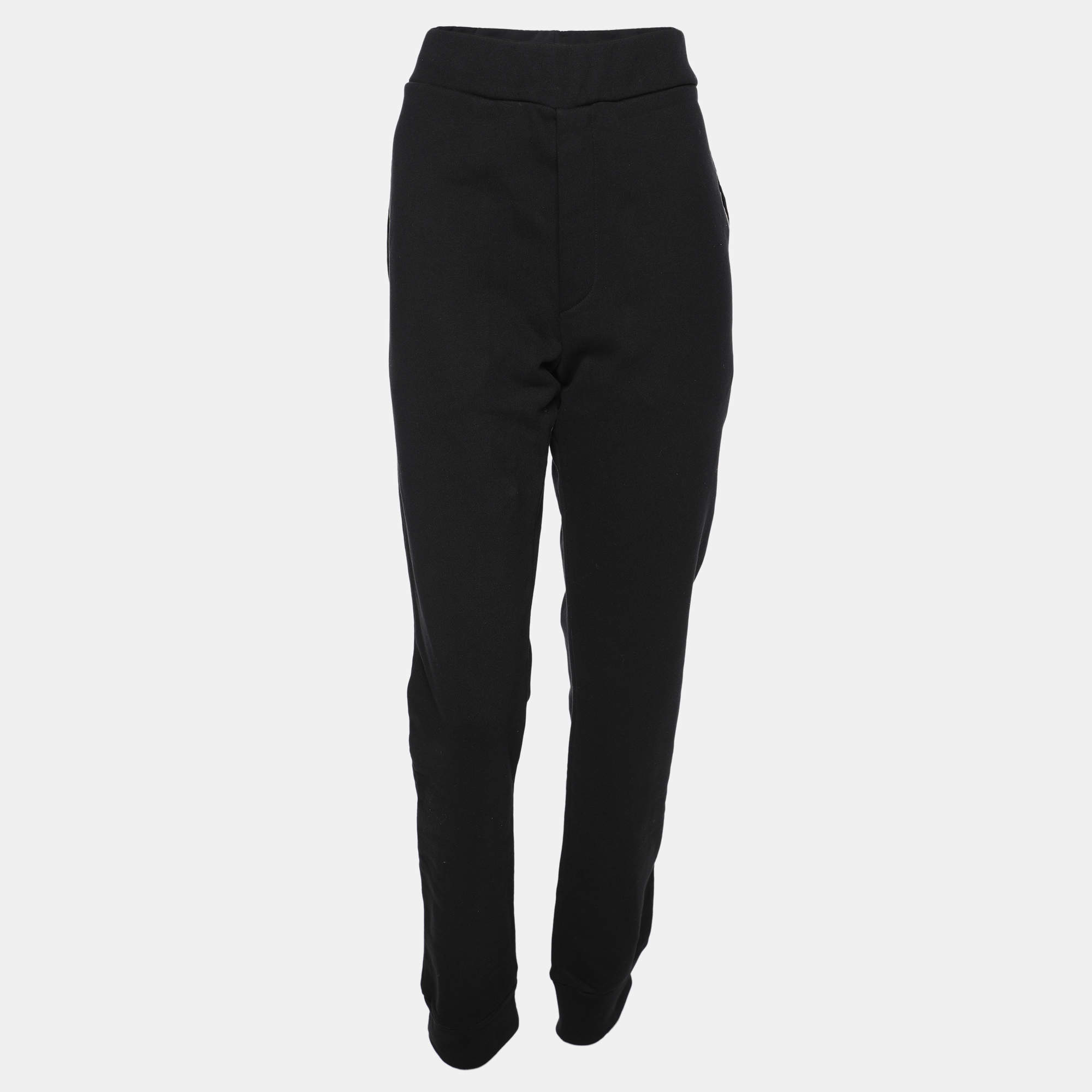 Balenciaga Black Jersey Track Pants S