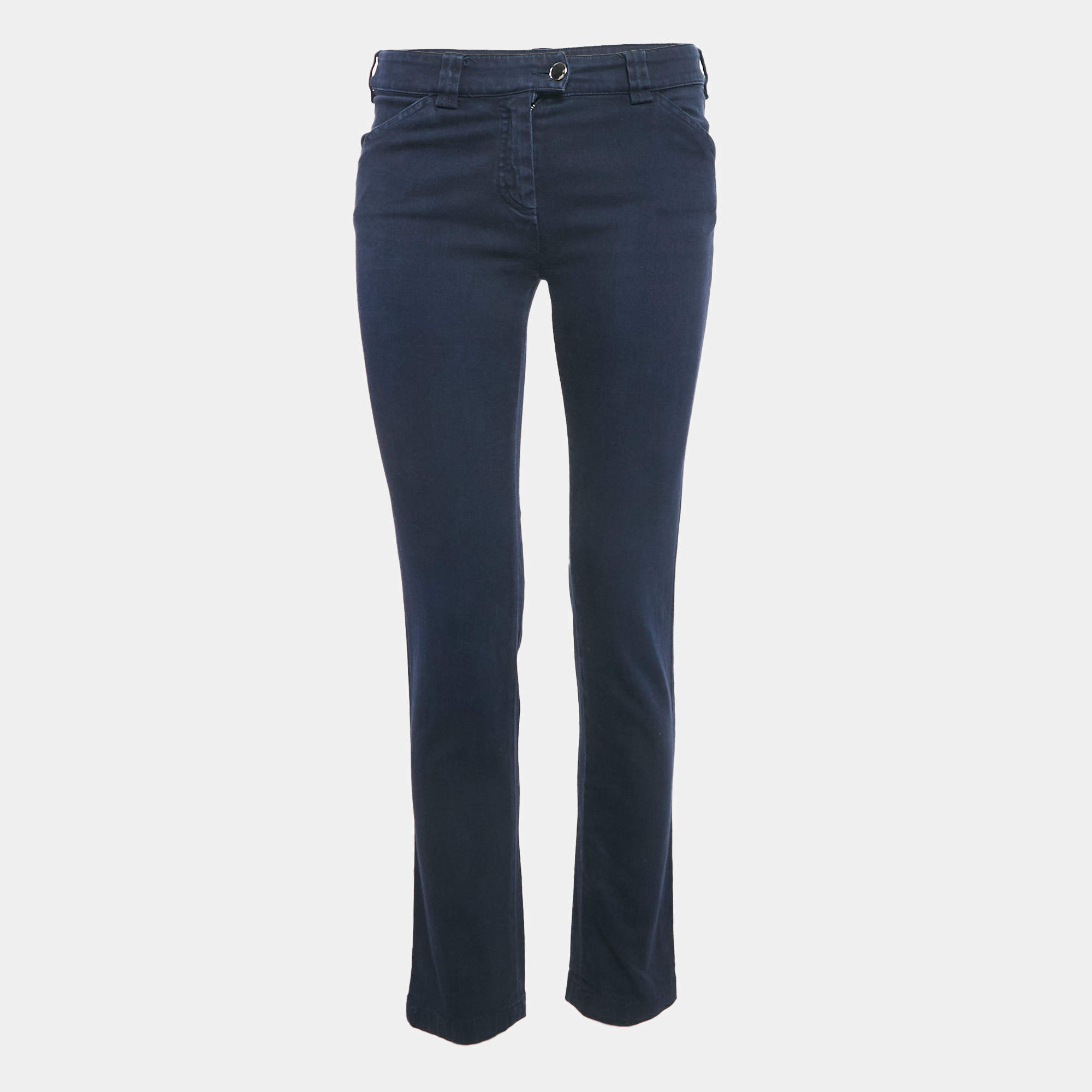 Balenciaga Blue Cotton Gabardine Pants M